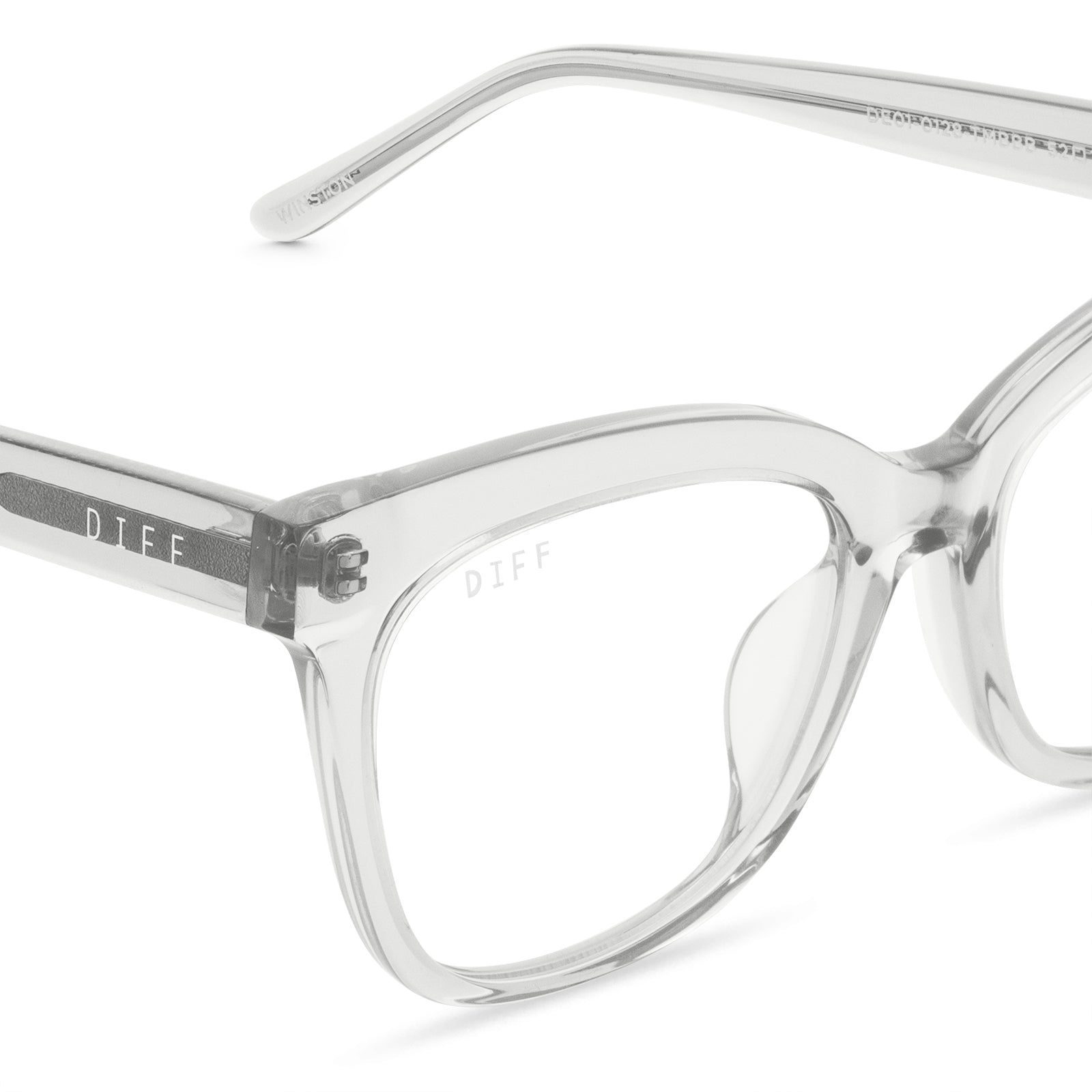 WINSTON - TEMPETE GREY CRYSTAL + BLUE LIGHT TECHNOLOGY GLASSES sold by Diff Eyewear product image thumbnail 3