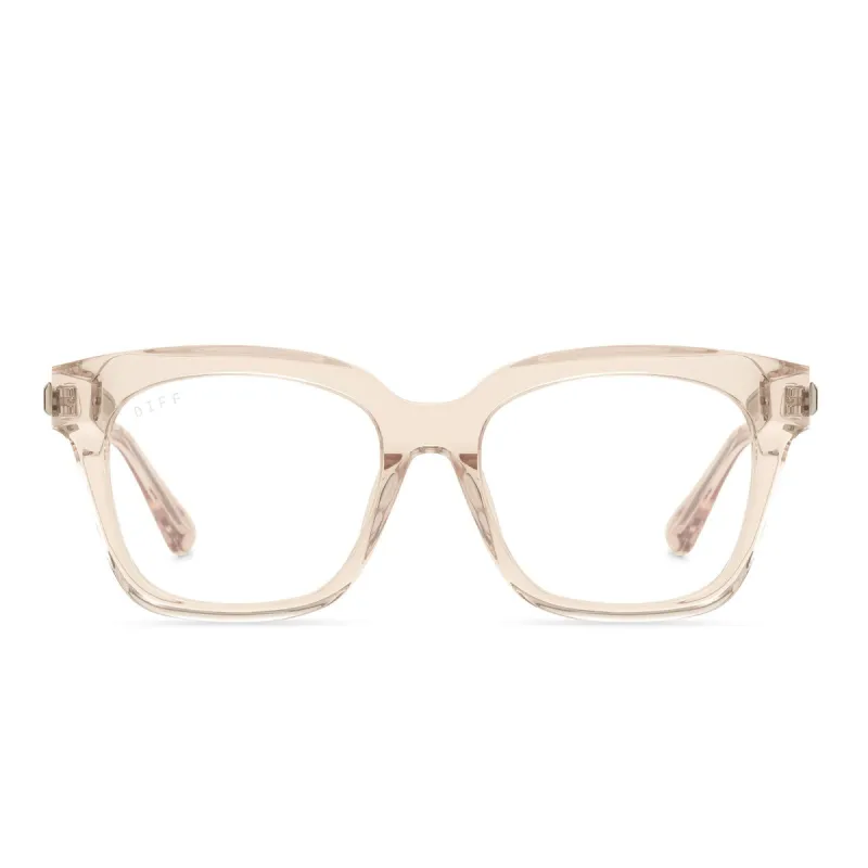 BELLA XS - SANDSTONE CRYSTAL + CLEAR GLASSES sold by Diff Eyewear