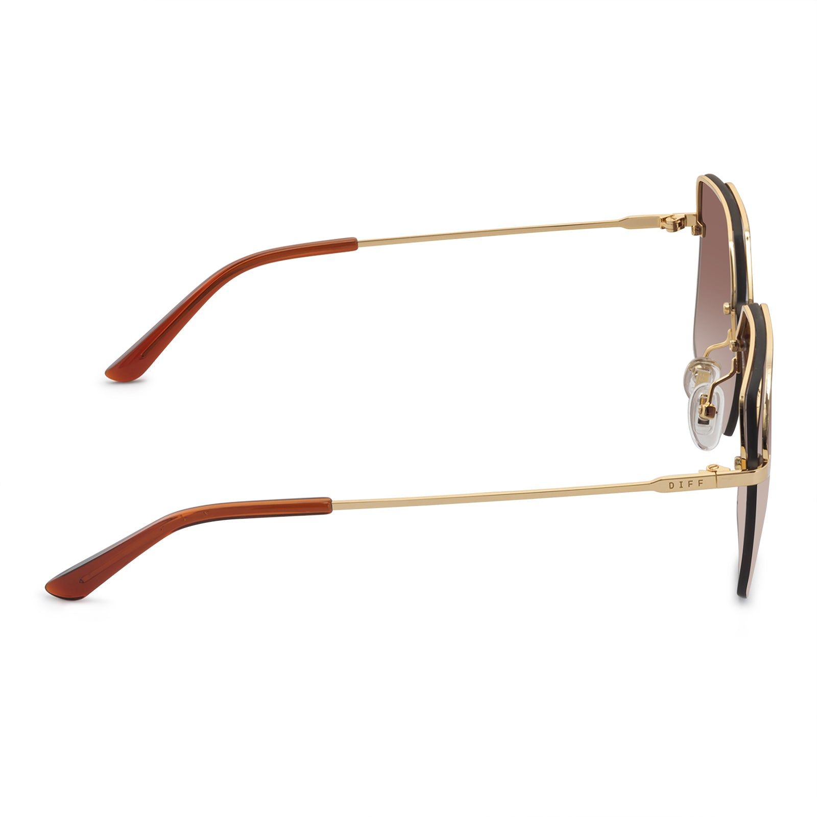 BREE - GOLD + BROWN GRADIENT SHARP SUNGLASSES sold by Diff Eyewear product image thumbnail 3