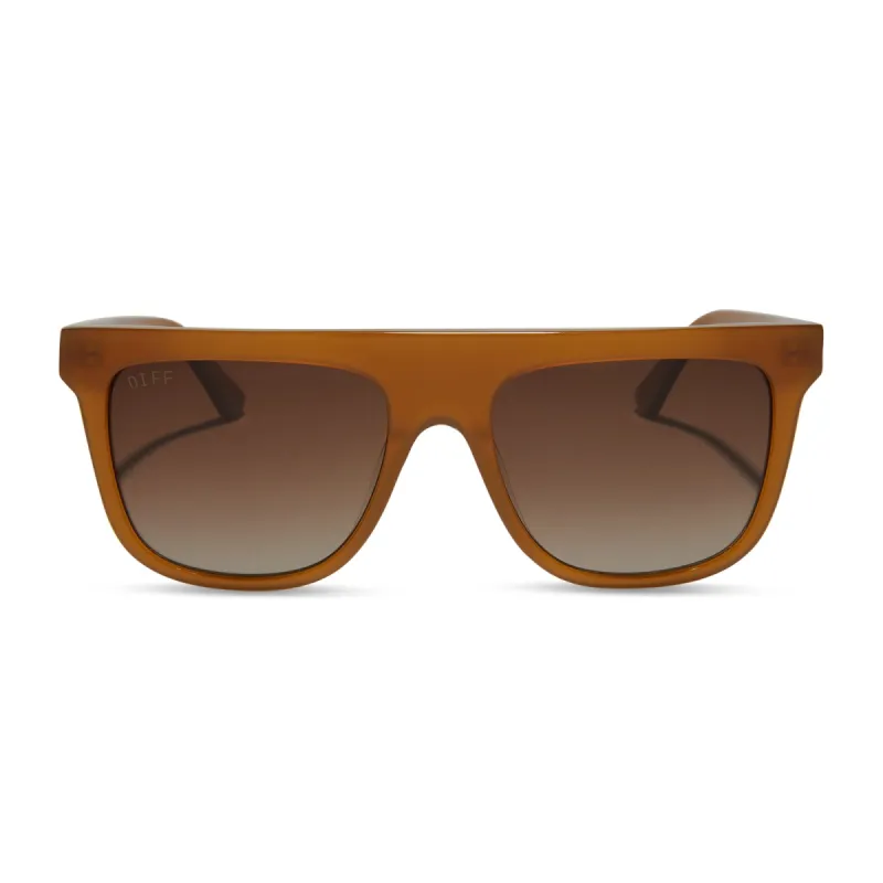 STEVIE - SALTED CARAMEL + BROWN GRADIENT + POLARIZED SUNGLASSES sold by Diff Eyewear