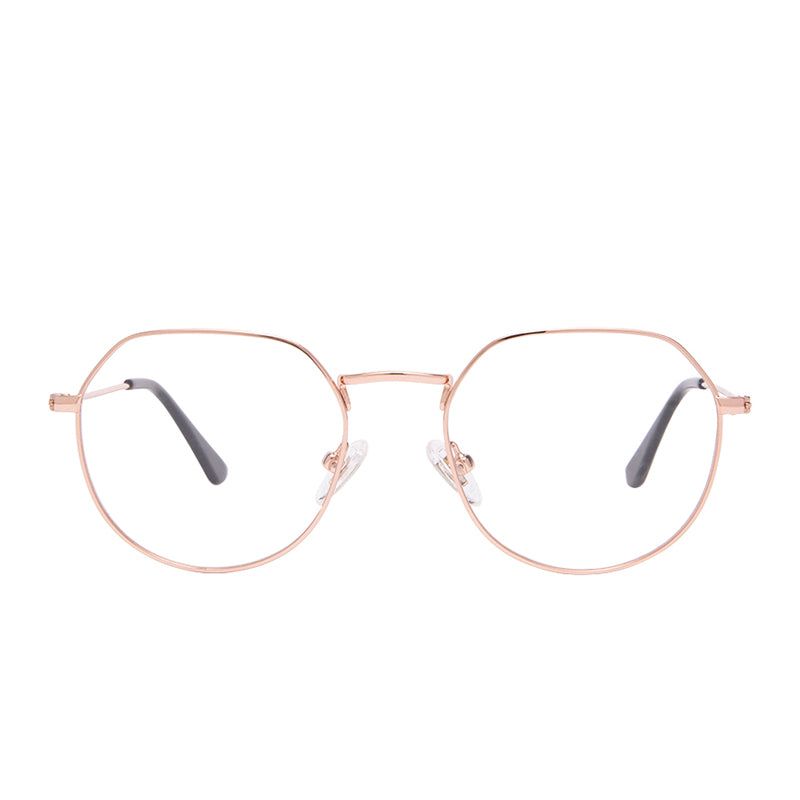 JAMES - ROSE GOLD + BLUE LIGHT TECHNOLOGY CLEAR GLASSES sold by Diff Eyewear