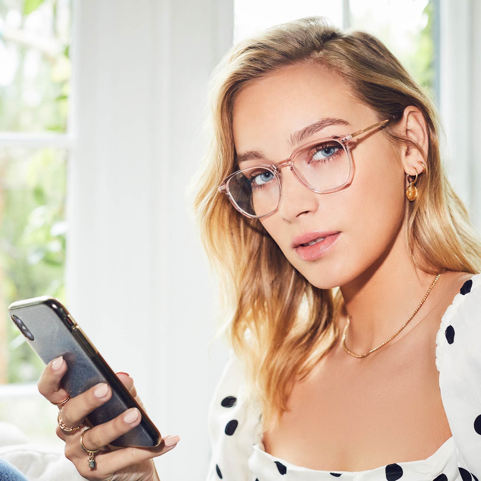 NOEL - VINTAGE CRYSTAL + CLEAR GLASSES sold by Diff Eyewear product image thumbnail 4