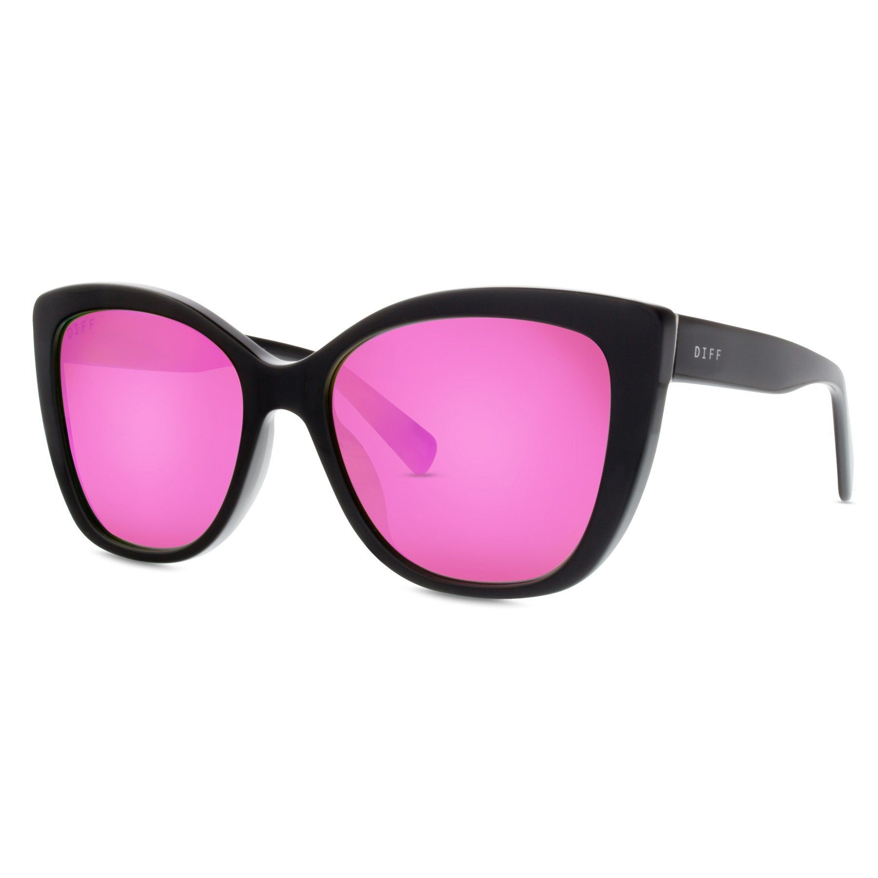 RUBY - BLACK + PINK MIRROR + POLARIZED SUNGLASSES sold by Diff Eyewear product image thumbnail 2