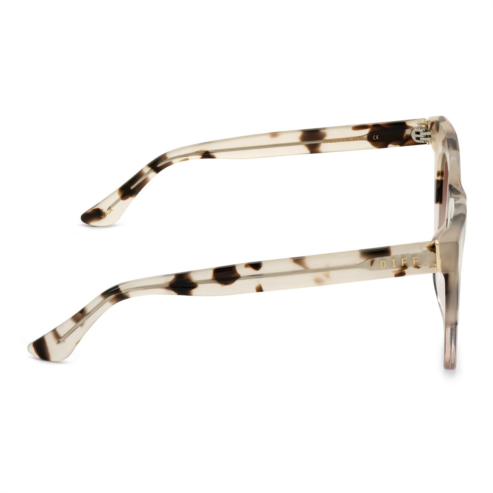 KAIA - CREAM TORTOISE / SANDSTONE + BROWN GRADIENT MIRROR SUNGLASSES sold by Diff Eyewear product image thumbnail 3