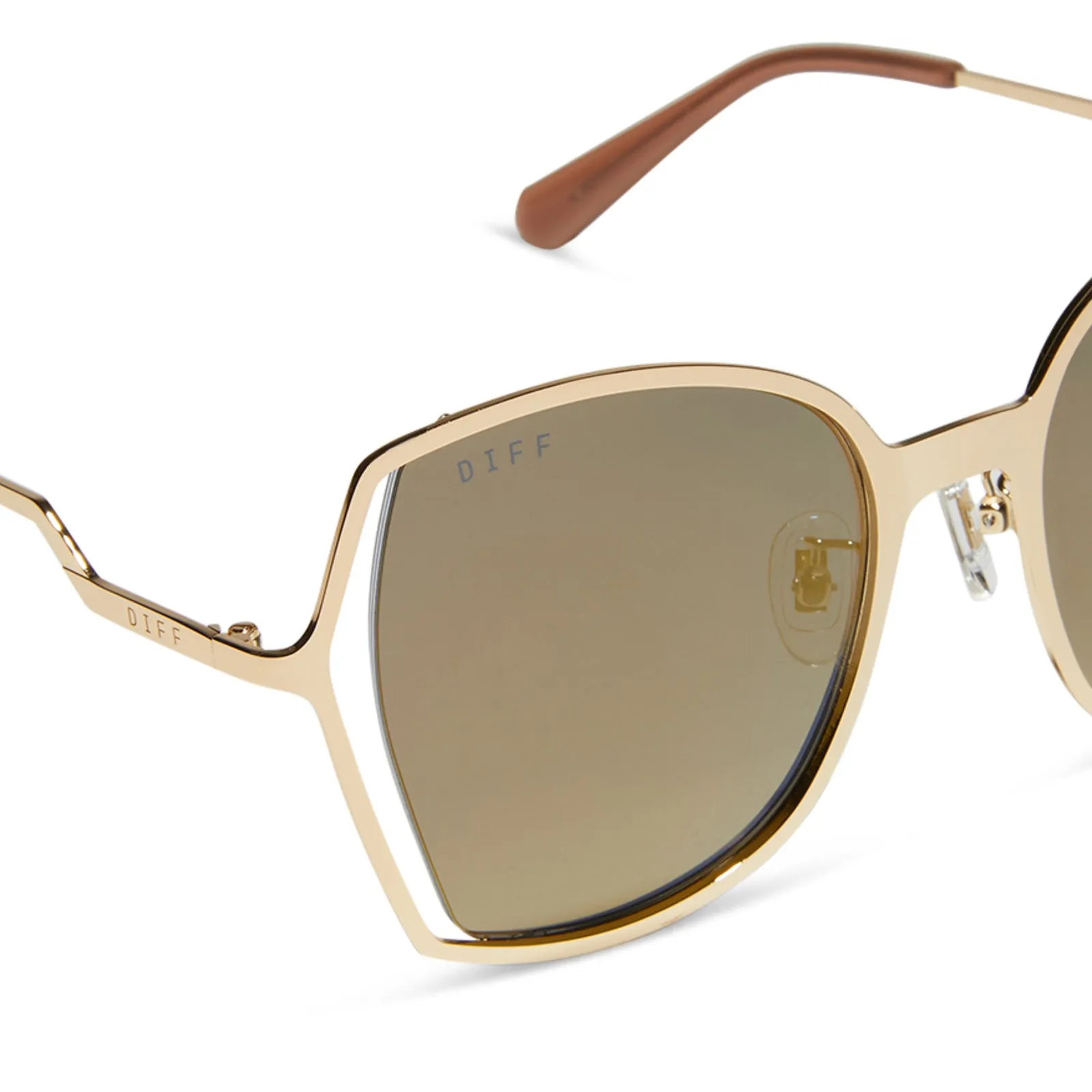 DONNA III - GOLD + GOLD MIRROR + POLARIZED SUNGLASSES sold by Diff Eyewear product image thumbnail 4