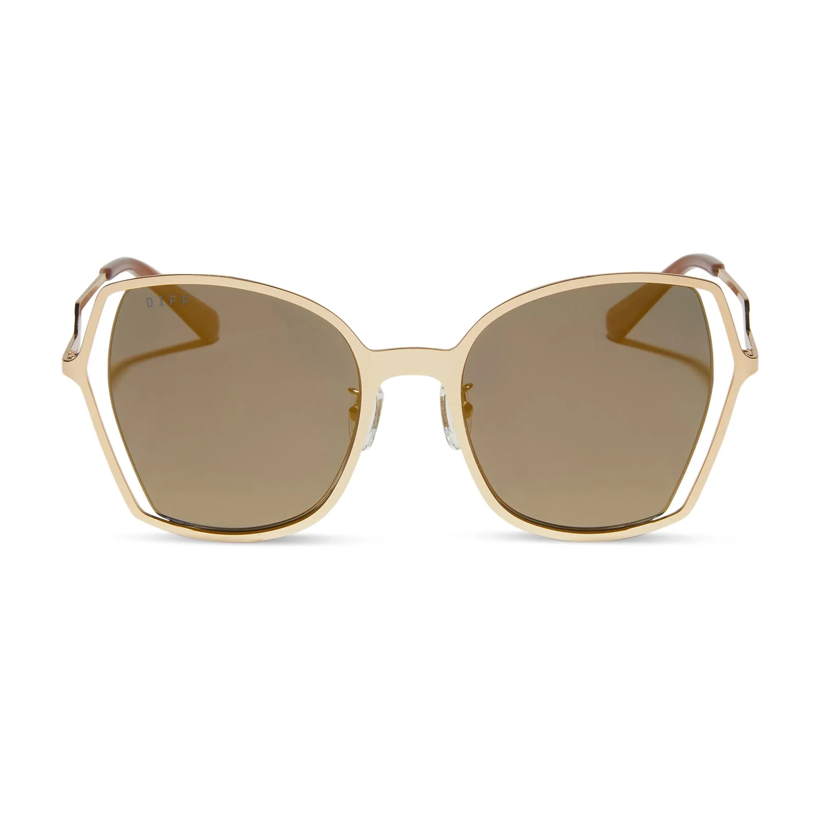 DONNA III - GOLD + GOLD MIRROR + POLARIZED SUNGLASSES sold by Diff Eyewear