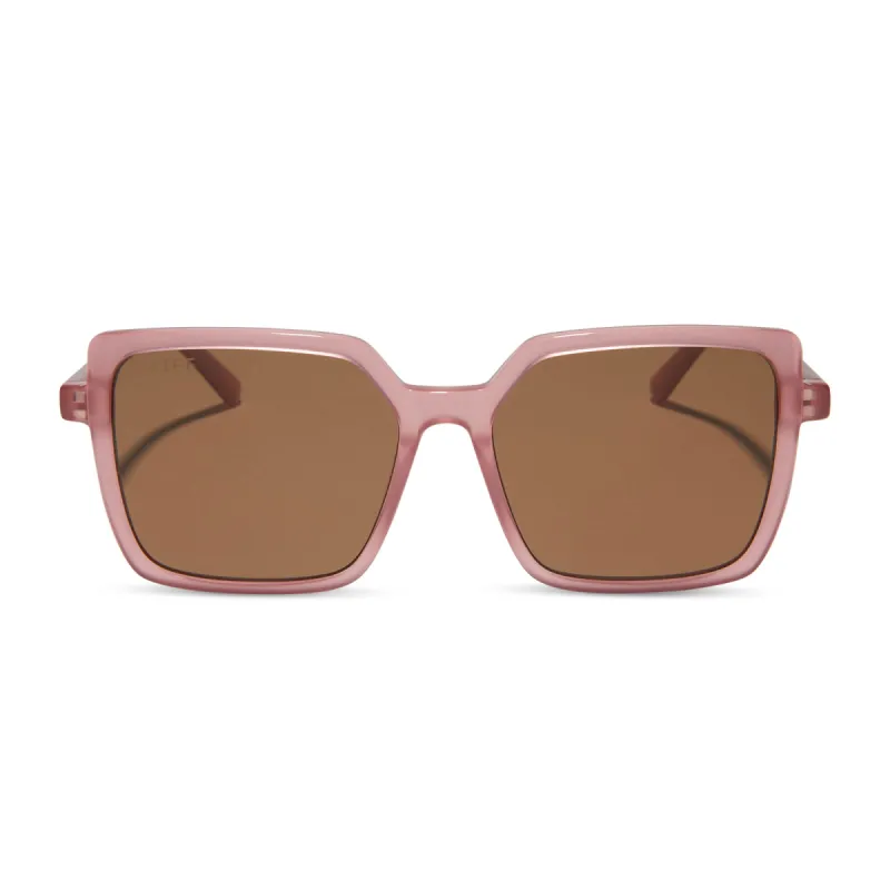 ESME - GUAVA + BROWN SUNGLASSES sold by Diff Eyewear