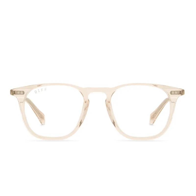 MAXWELL - SANDSTONE CRYSTAL + BLUE LIGHT TECHNOLOGY GLASSES sold by Diff Eyewear