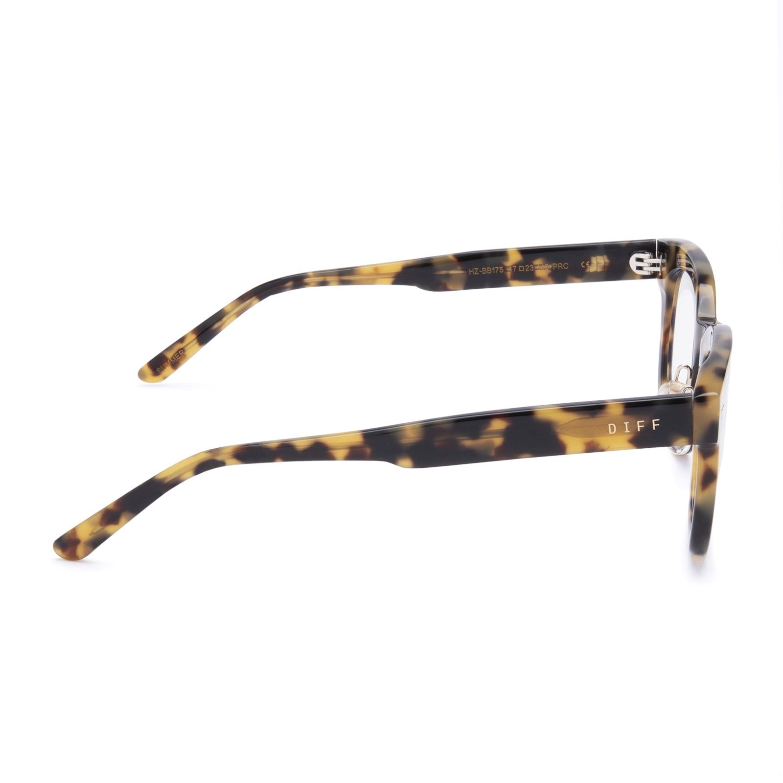 SUMMER - HAZEL TORTOISE + CLEAR GLASSES sold by Diff Eyewear product image thumbnail 5
