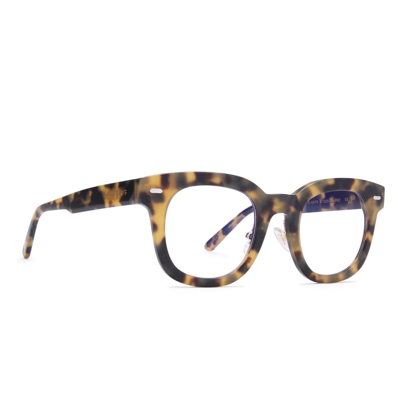 SUMMER - HAZEL TORTOISE + CLEAR GLASSES sold by Diff Eyewear product image thumbnail 2