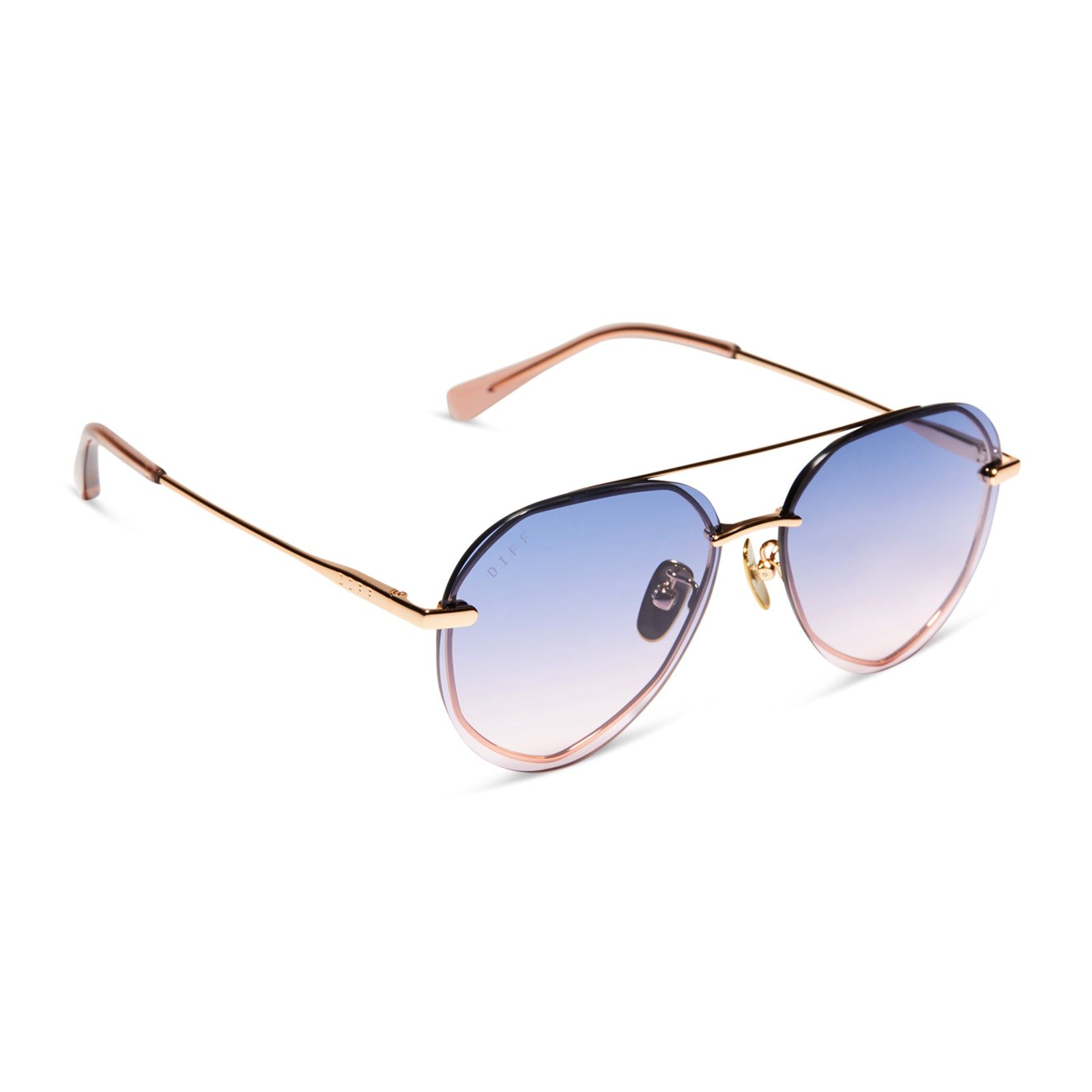 LENOX XS - GOLD + LAVENDER ROSE GRADIENT SUNGLASSES sold by Diff Eyewear product image thumbnail 2