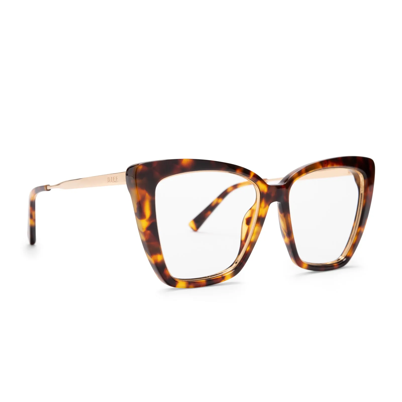 BECKY IV - AMBER TORTOISE + GLASSES sold by Diff Eyewear product image thumbnail 2