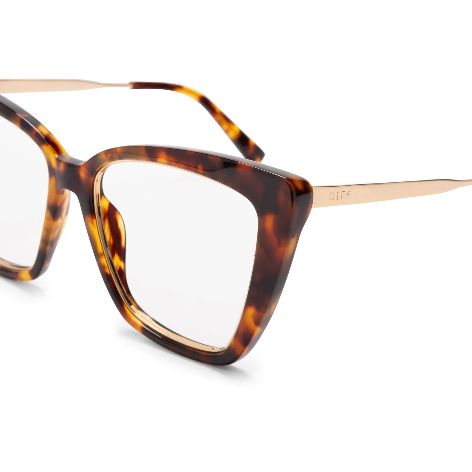 BECKY IV - AMBER TORTOISE + GLASSES sold by Diff Eyewear product image thumbnail 4