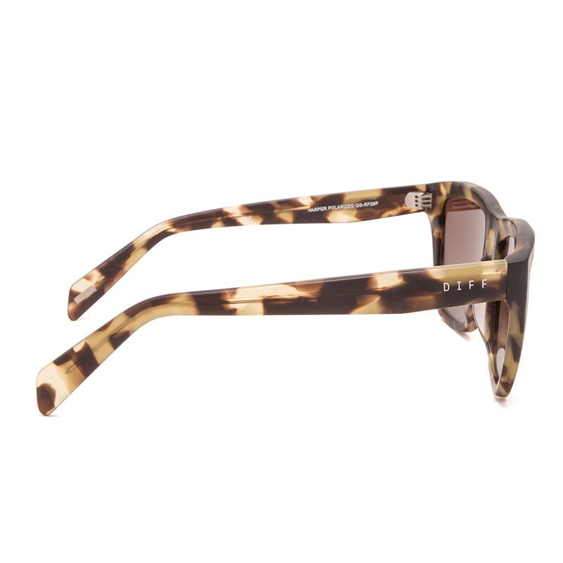 HARPER - MATTE MOSS HAVANA + BROWN GRADIENT + POLARIZED SUNGLASSES sold by Diff Eyewear product image thumbnail 3