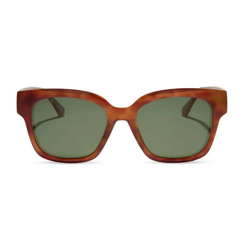 MADISON MEALY - MAE + HONEY TORTOISE + G15 + POLARIZED SUNGLASSES sold by Diff Eyewear