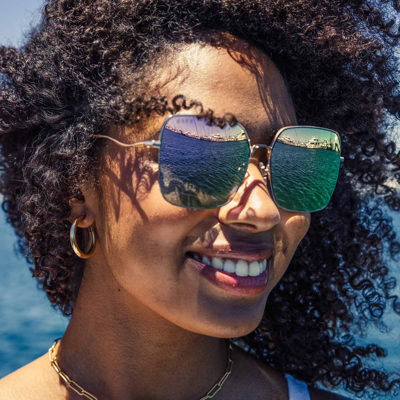 CLARA - ROSE GOLD + TAUPE FLASH SUNGLASSES sold by Diff Eyewear product image thumbnail 6