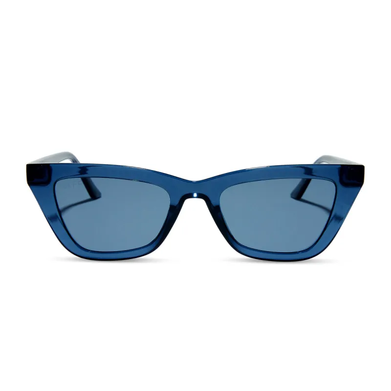 MADI NELSON - THE NOAH + TRANSPARENT NAVY BLUE + NAVY BLUE + POLARIZED SUNGLASSES sold by Diff Eyewear