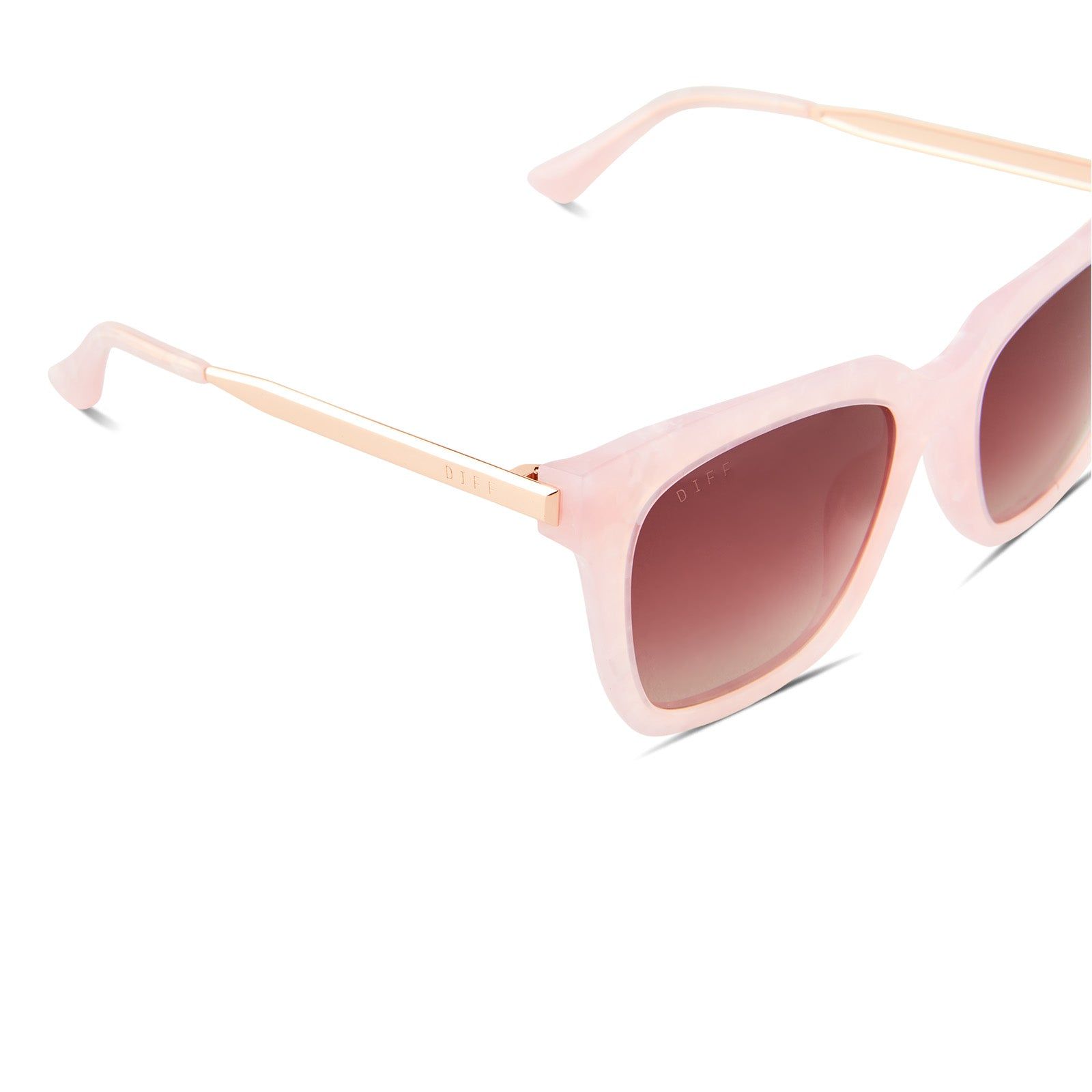 BELLA - GEO PINK + WINE GRADIENT SUNGLASSES sold by Diff Eyewear product image thumbnail 4