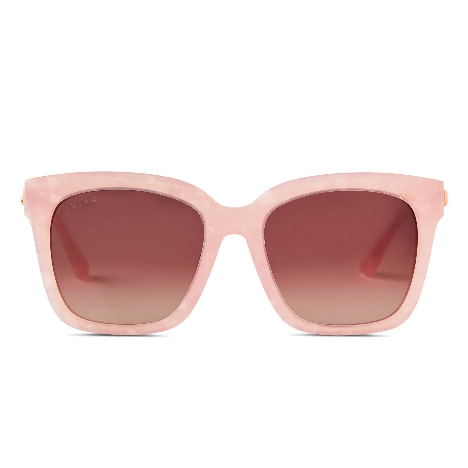 BELLA - GEO PINK + WINE GRADIENT SUNGLASSES sold by Diff Eyewear