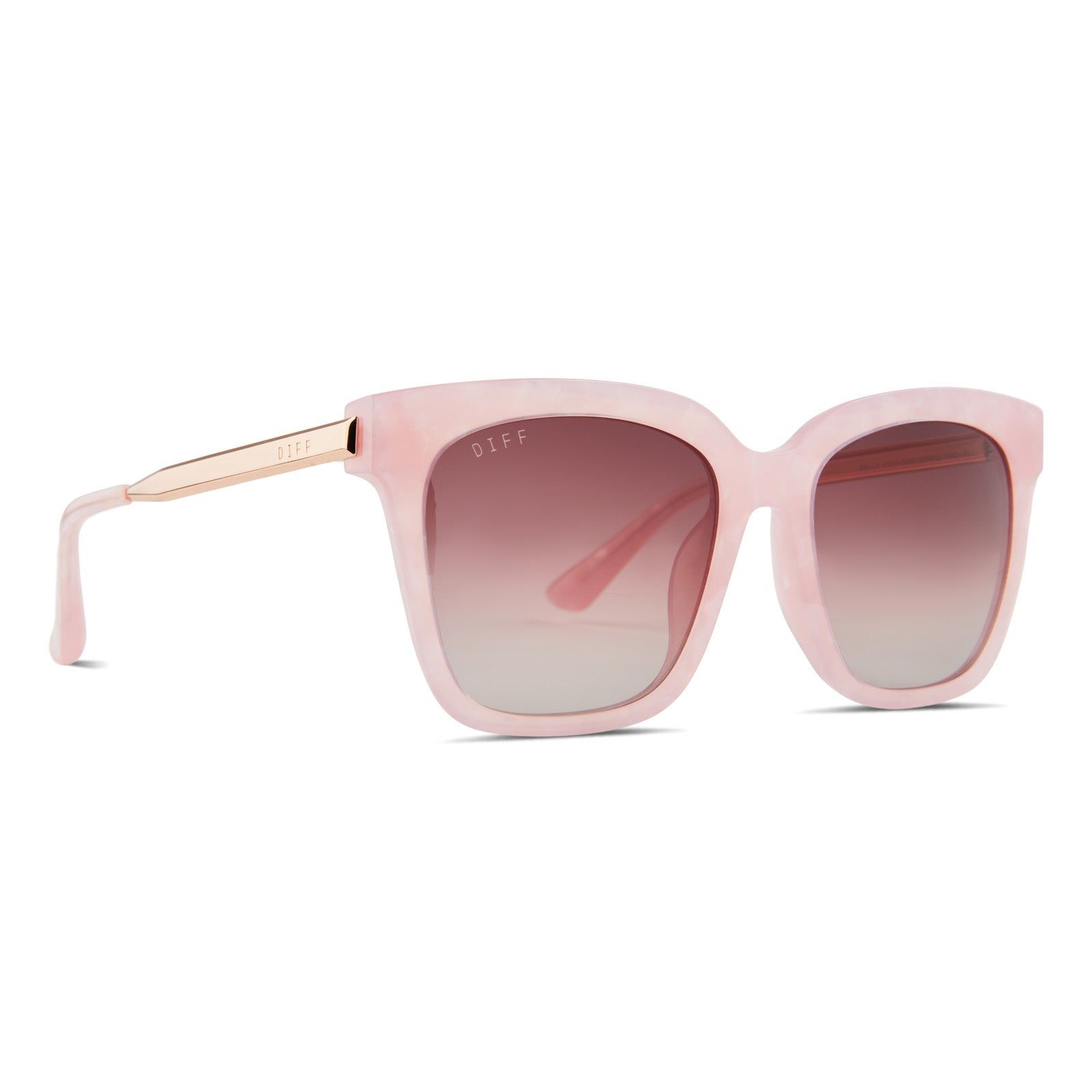 BELLA - GEO PINK + WINE GRADIENT SUNGLASSES sold by Diff Eyewear product image thumbnail 2