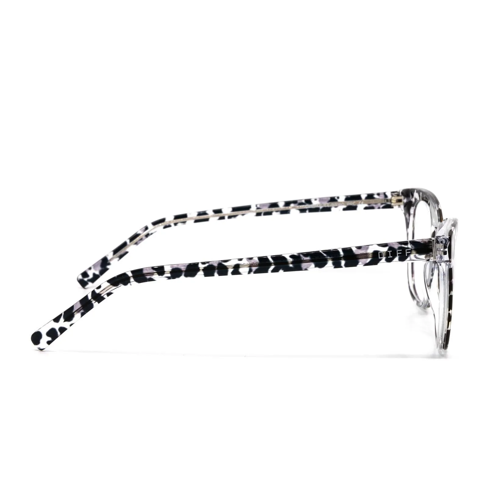 CARINA - CLEAR LEOPARD + PRESCRIPTION GLASSES sold by Diff Eyewear product image thumbnail 3