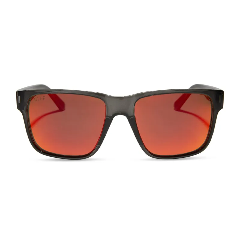 ACE - BLACK SMOKE CRYSTAL + RED MIRROR + POLARIZED SUNGLASSES sold by Diff Eyewear