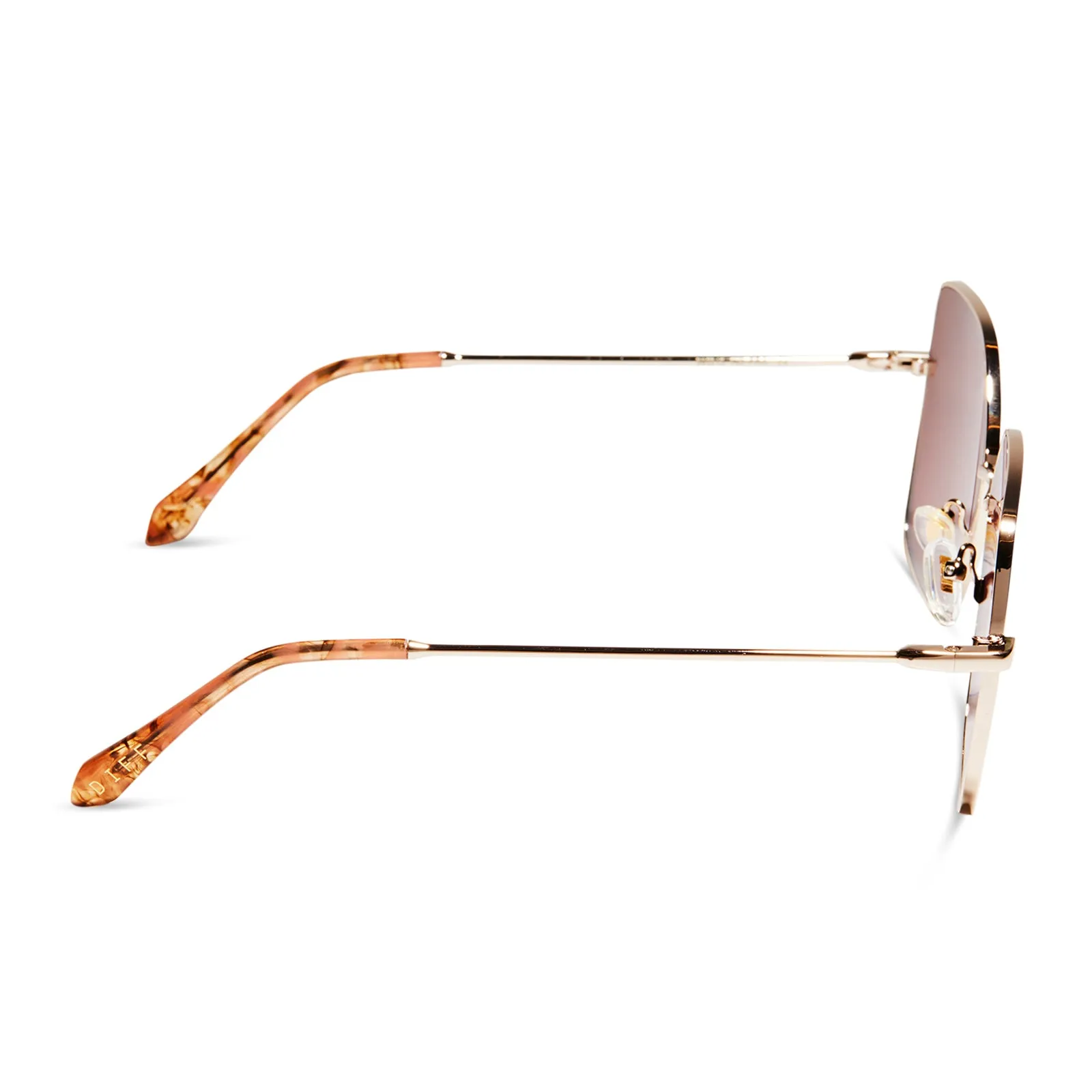 IRIS - GOLD + CHERRY BLOSSOM MIRROR SUNGLASSES sold by Diff Eyewear product image thumbnail 3