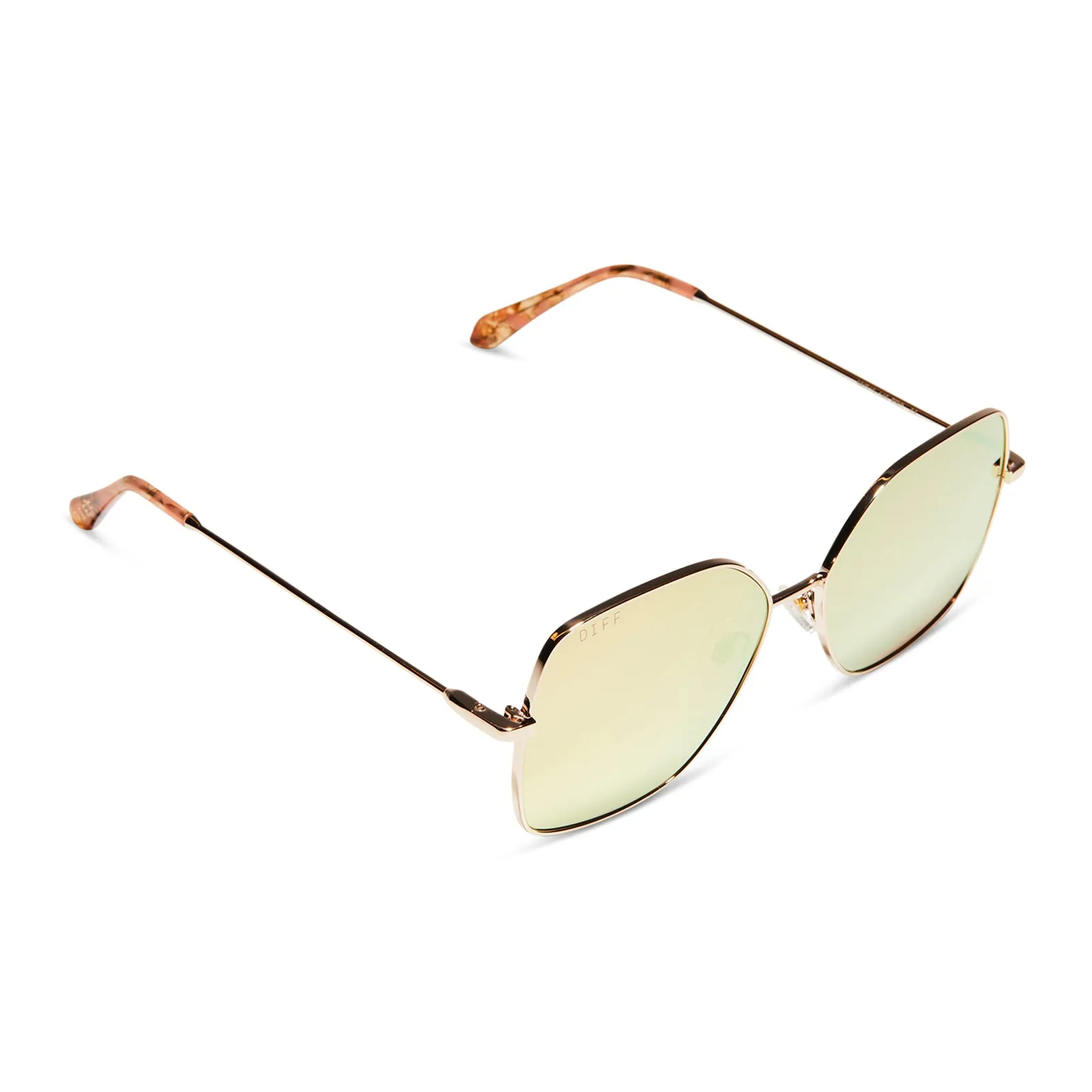 IRIS - GOLD + CHERRY BLOSSOM MIRROR SUNGLASSES sold by Diff Eyewear product image thumbnail 4