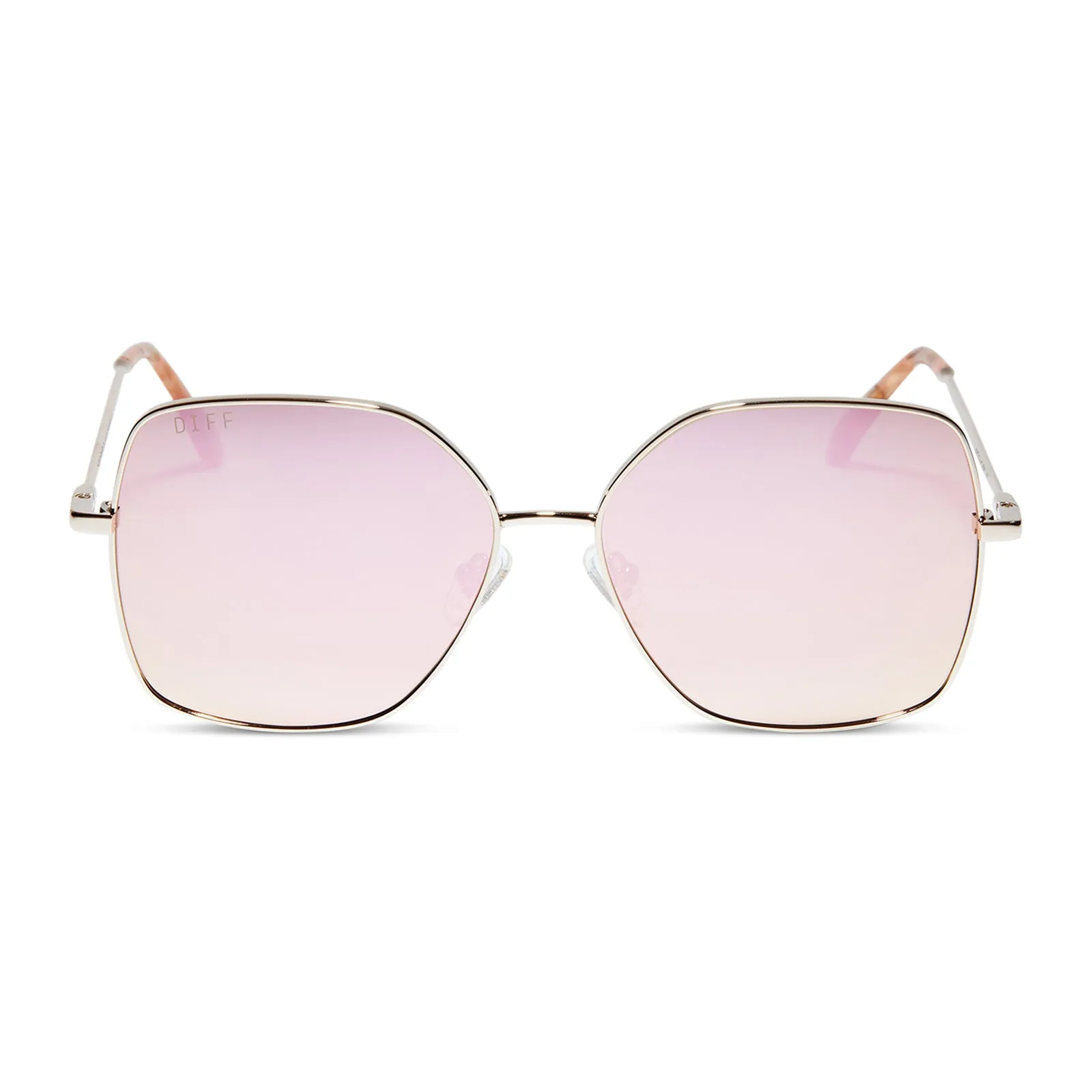 IRIS - GOLD + CHERRY BLOSSOM MIRROR SUNGLASSES sold by Diff Eyewear