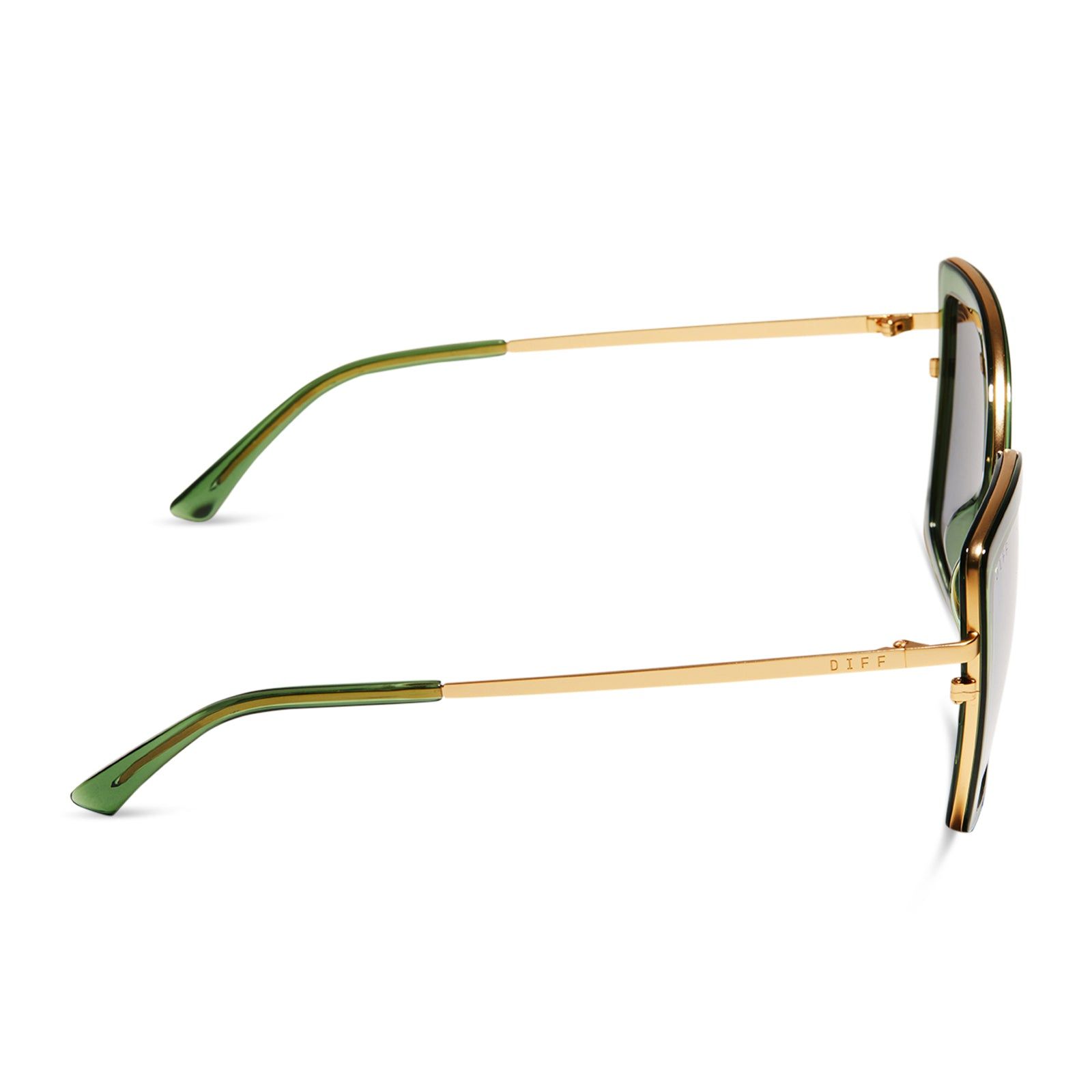 CLARISSE - SAGE CRYSTAL + GREY + POLARIZED SUNGLASSES sold by Diff Eyewear product image thumbnail 3