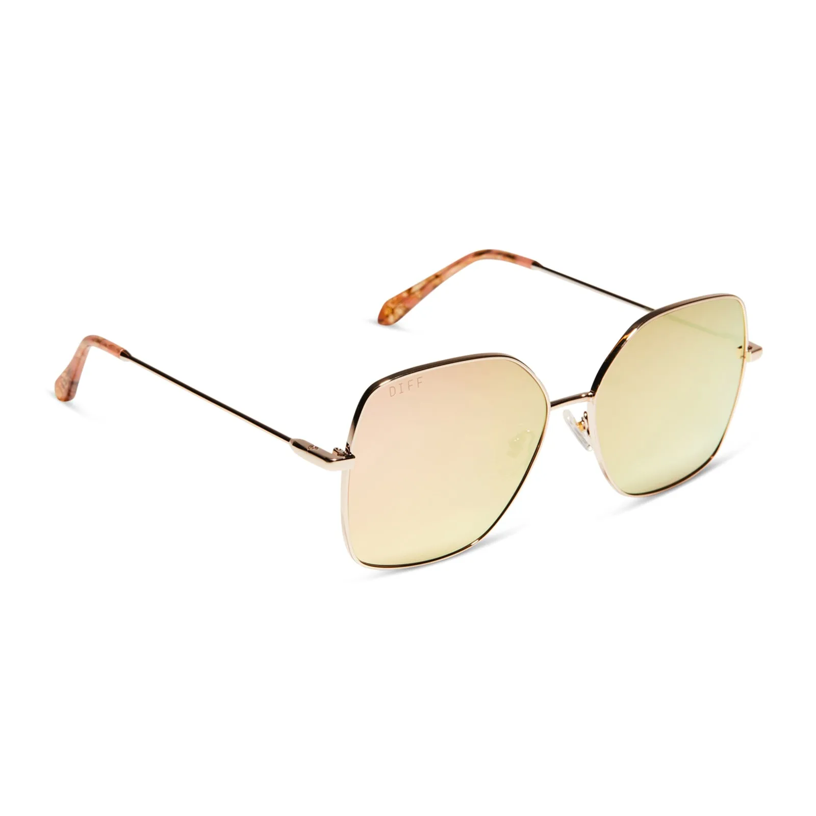 IRIS - GOLD + CHERRY BLOSSOM MIRROR SUNGLASSES sold by Diff Eyewear product image thumbnail 2