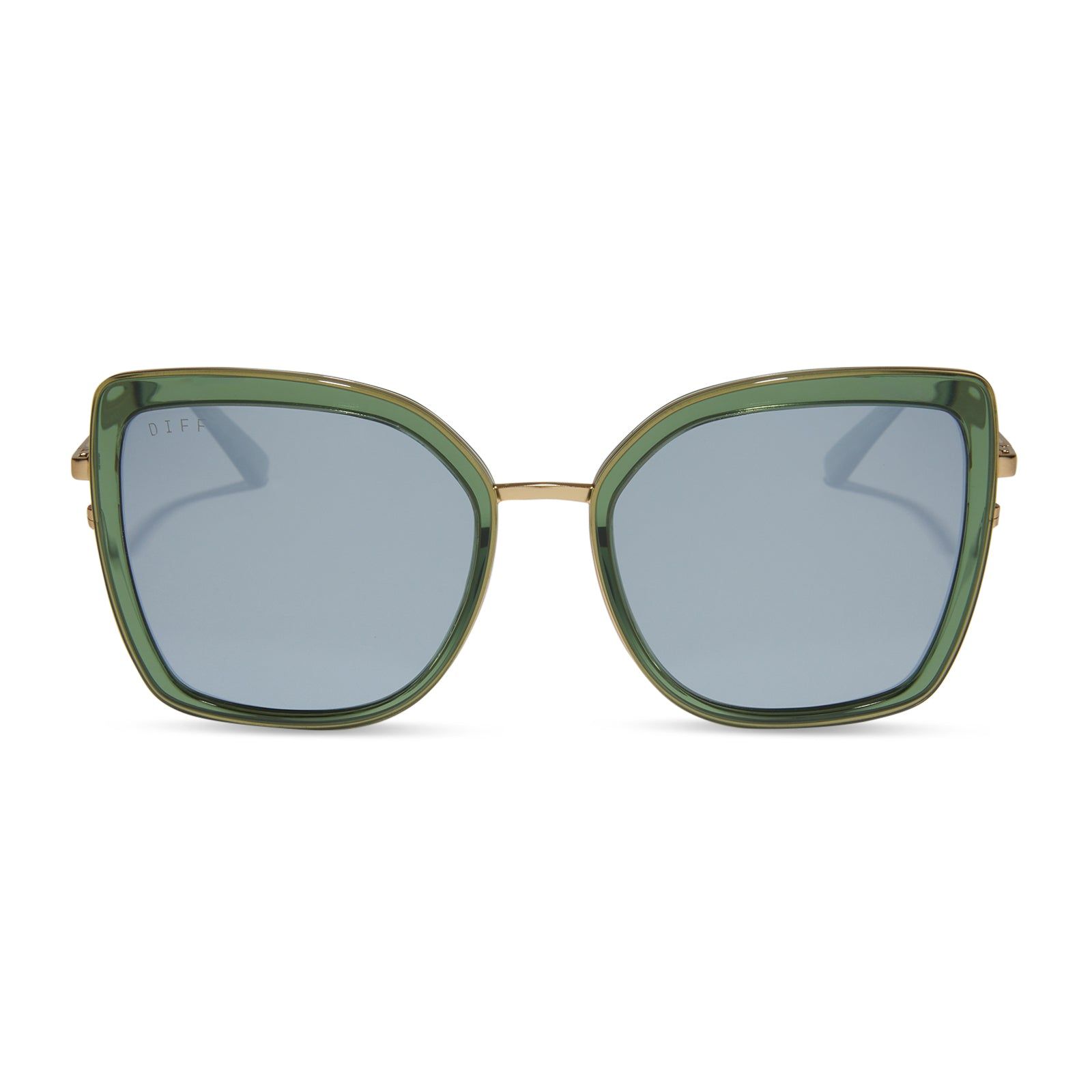 CLARISSE - SAGE CRYSTAL + GREY + POLARIZED SUNGLASSES sold by Diff Eyewear