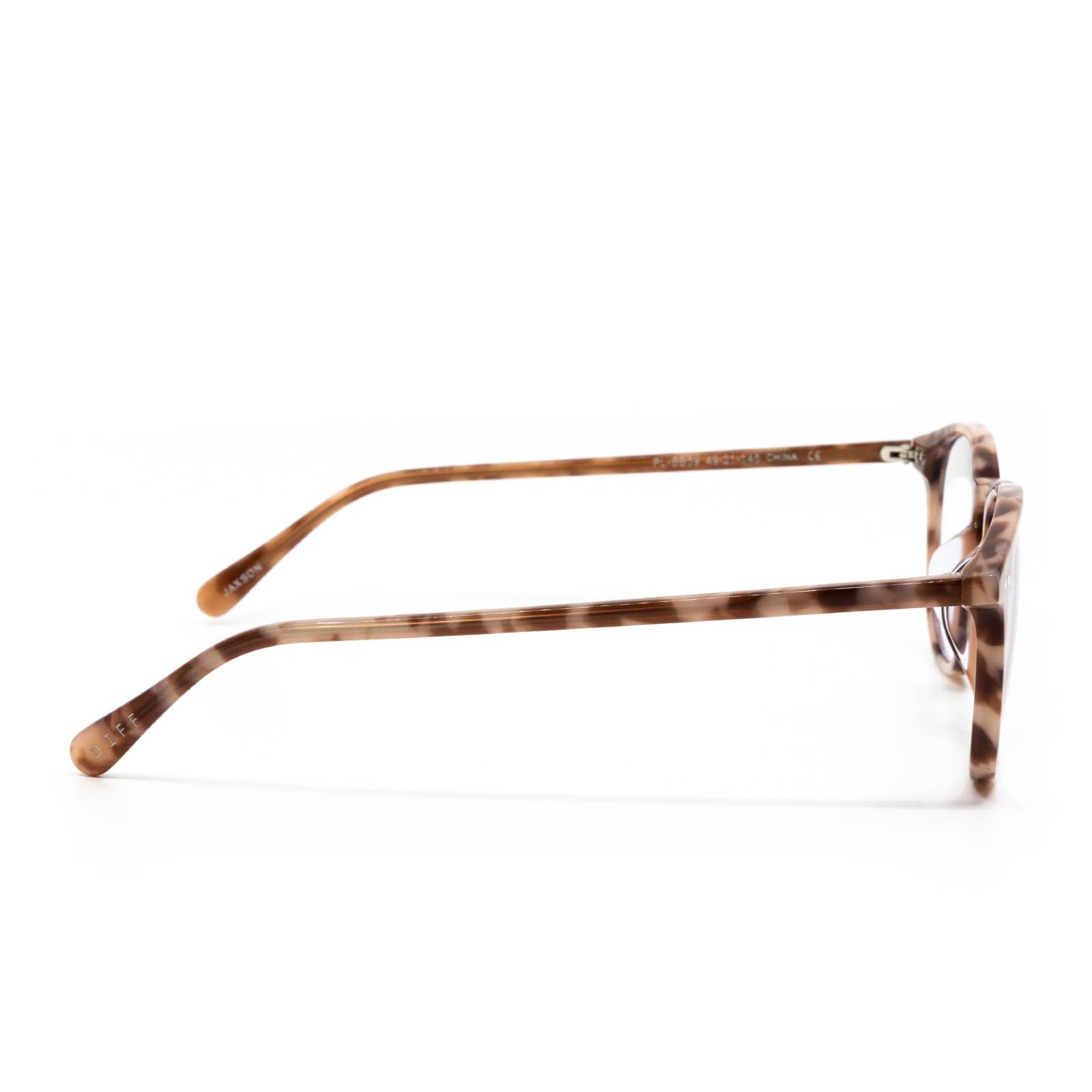 JAXSON - PLUM TORTOISE + BLUE LIGHT TECHNOLOGY CLEAR GLASSES sold by Diff Eyewear product image thumbnail 3