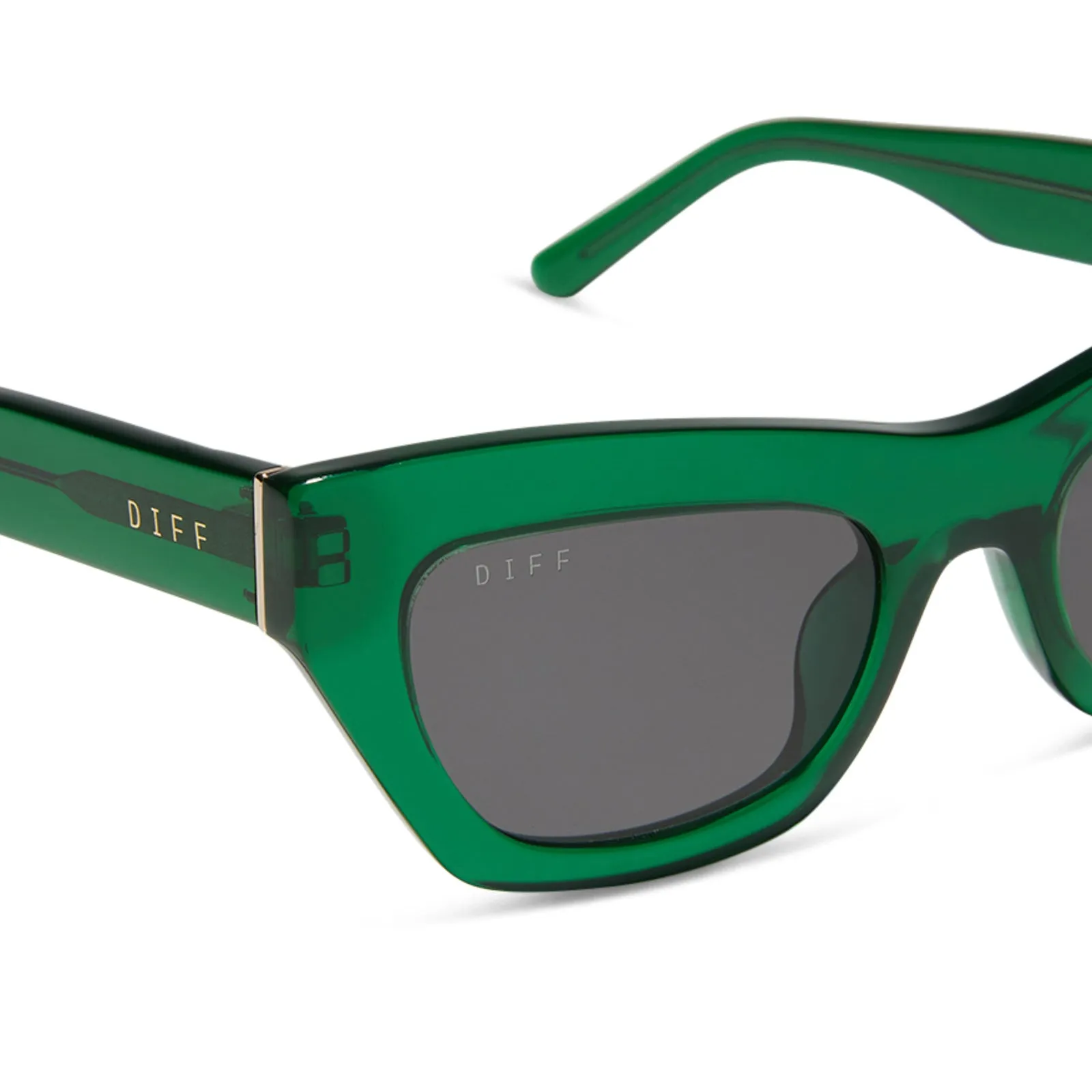 KATARINA - PALM GREEN CRYSTAL + GREY SUNGLASSES sold by Diff Eyewear product image thumbnail 4