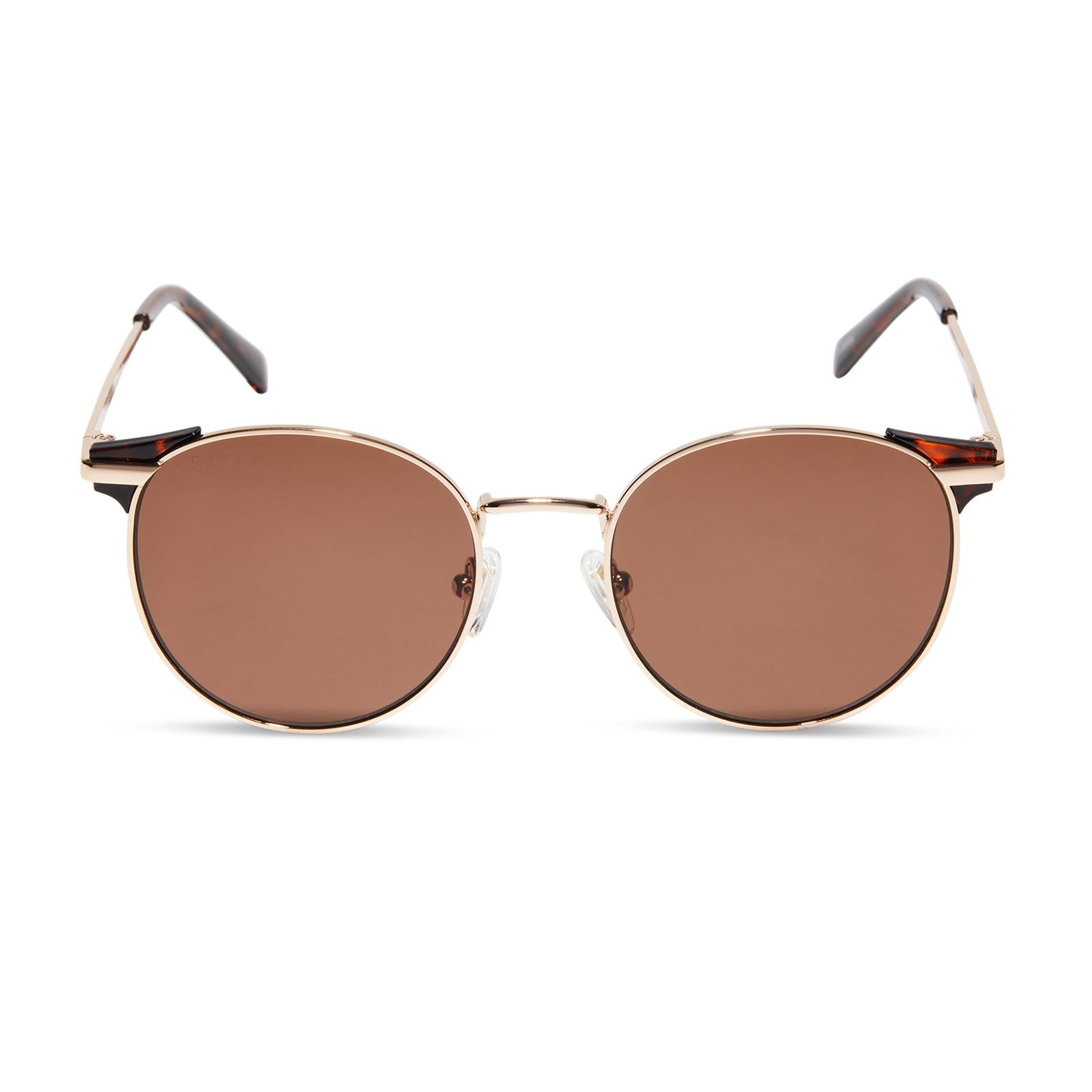 LOGAN - GOLD + BROWN SUNGLASSES sold by Diff Eyewear