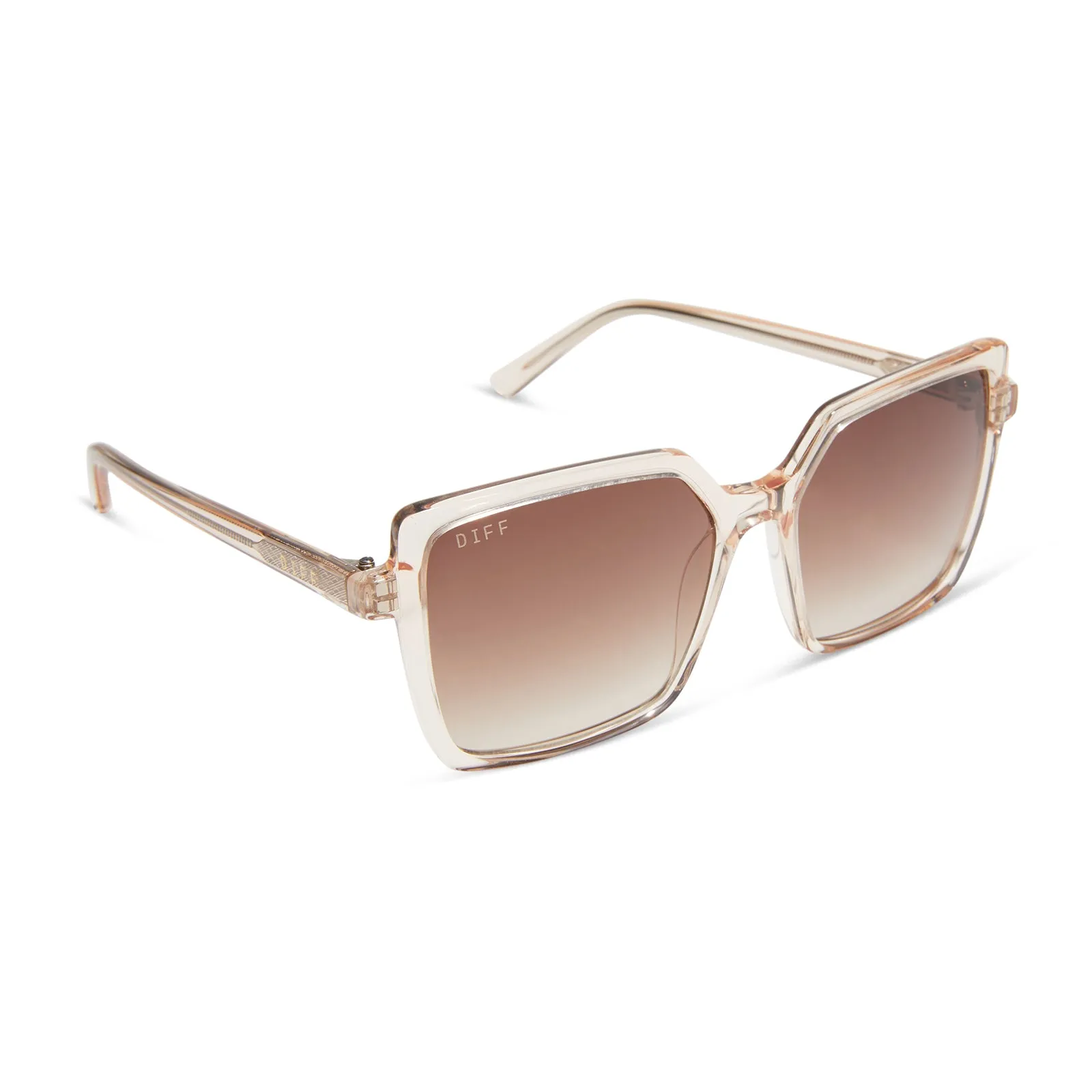 ESME - VINTAGE ROSE CRYSTAL + BROWN GRADIENT SUNGLASSES sold by Diff Eyewear product image thumbnail 2