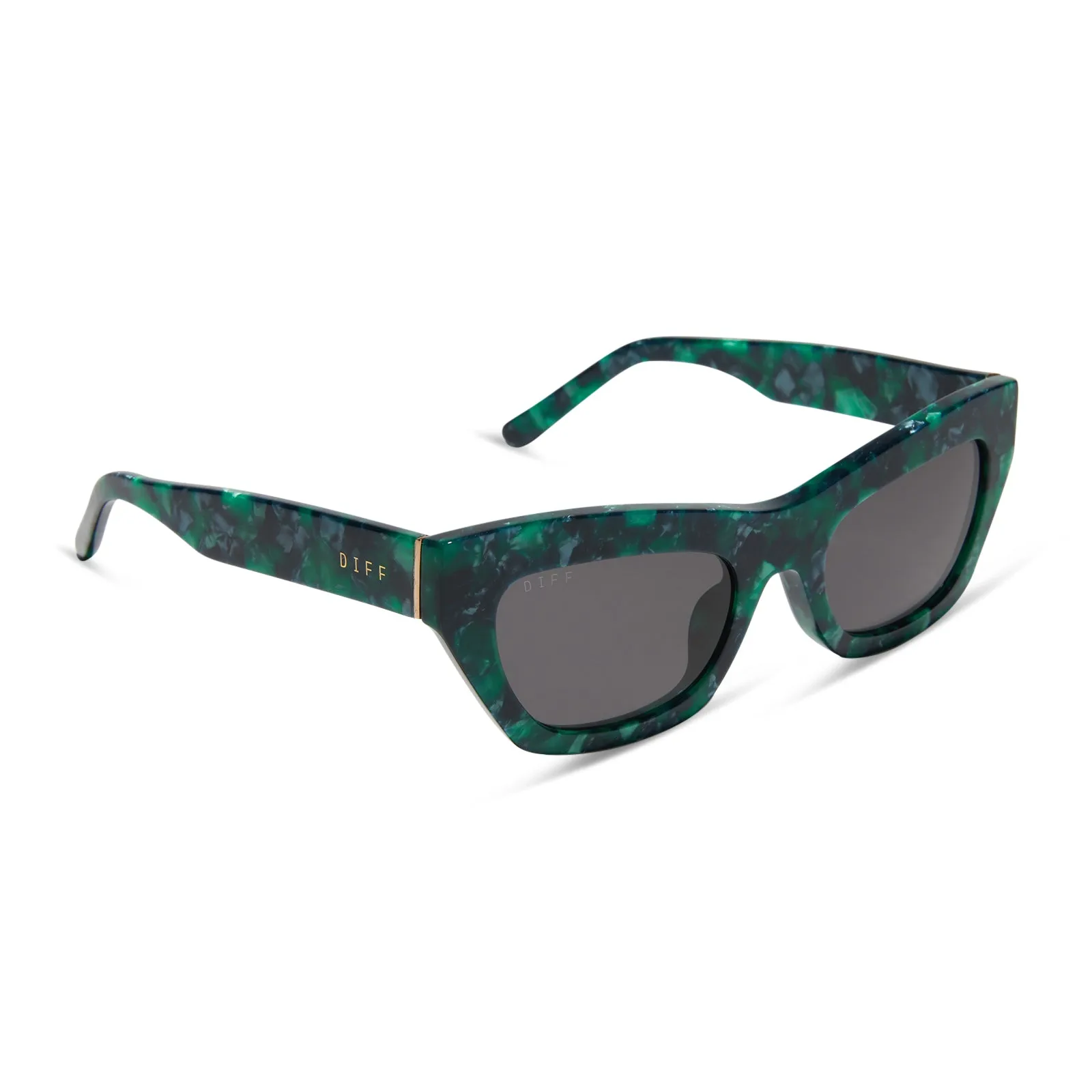 KATARINA - DARK IVY TORTOISE + GREY SUNGLASSES sold by Diff Eyewear product image thumbnail 2