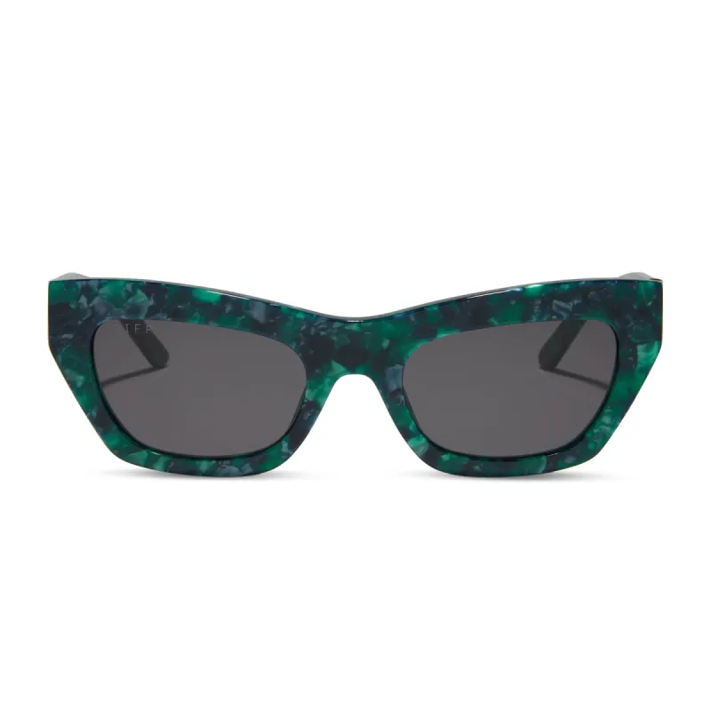 KATARINA - DARK IVY TORTOISE + GREY SUNGLASSES sold by Diff Eyewear