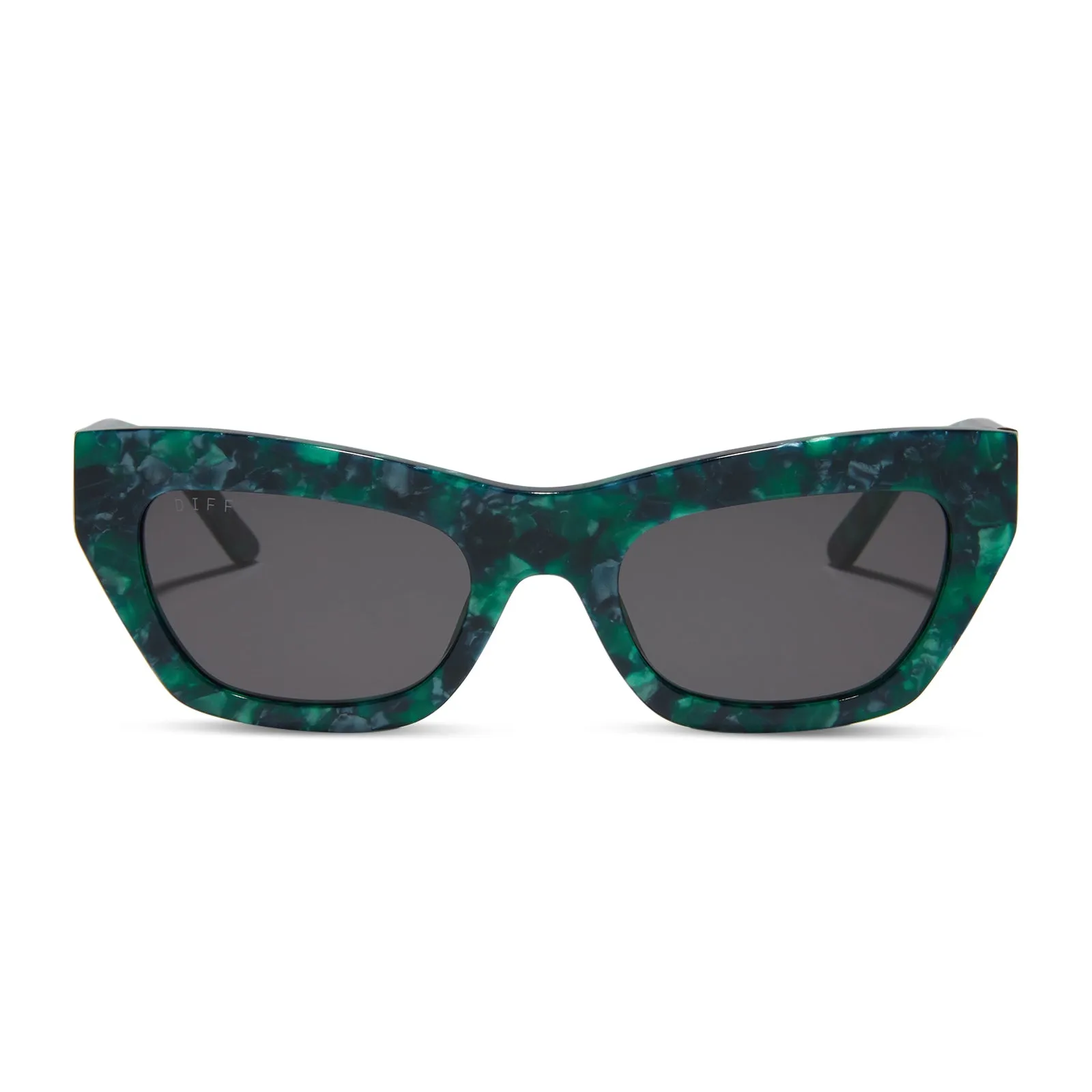KATARINA - DARK IVY TORTOISE + GREY SUNGLASSES sold by Diff Eyewear