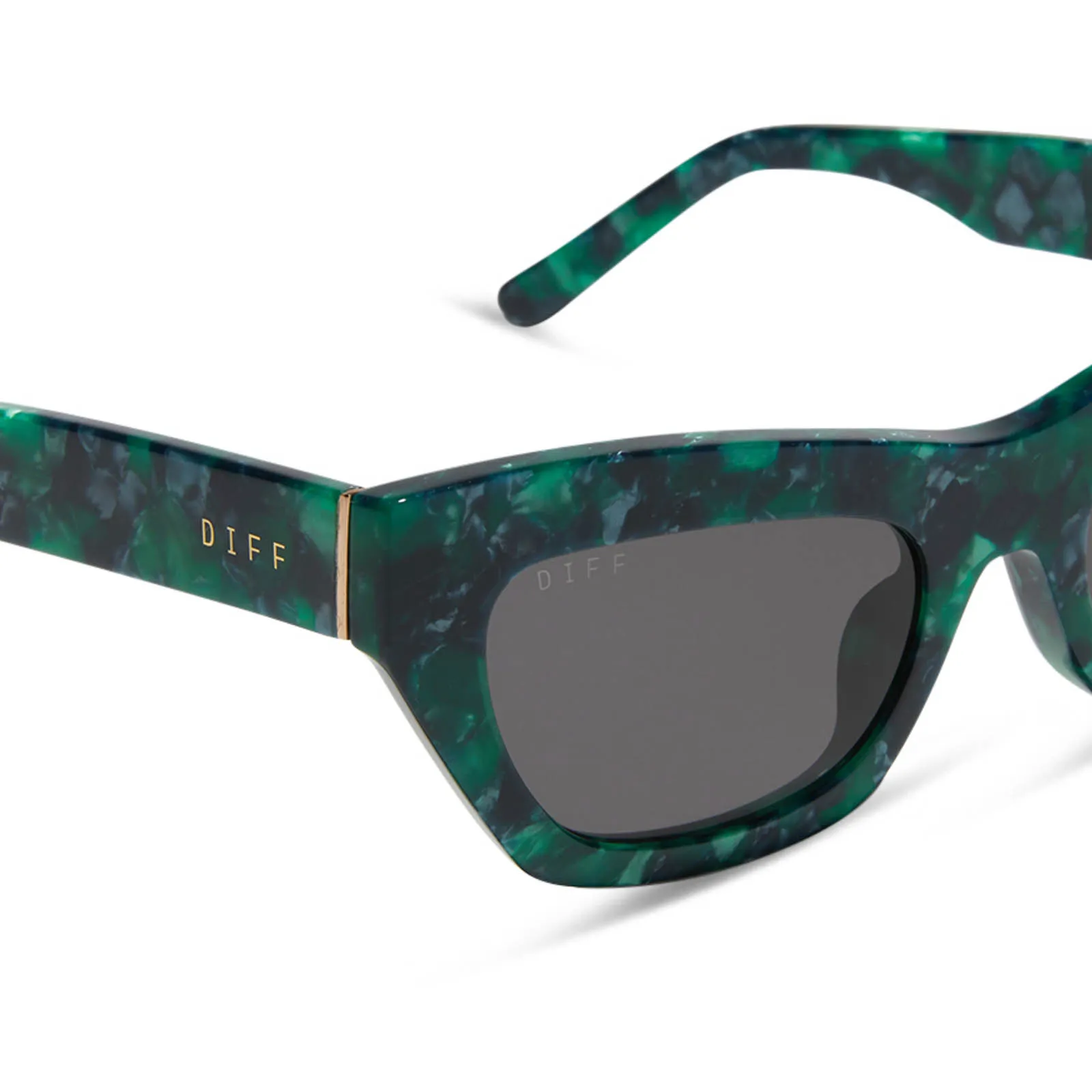 KATARINA - DARK IVY TORTOISE + GREY SUNGLASSES sold by Diff Eyewear product image thumbnail 4
