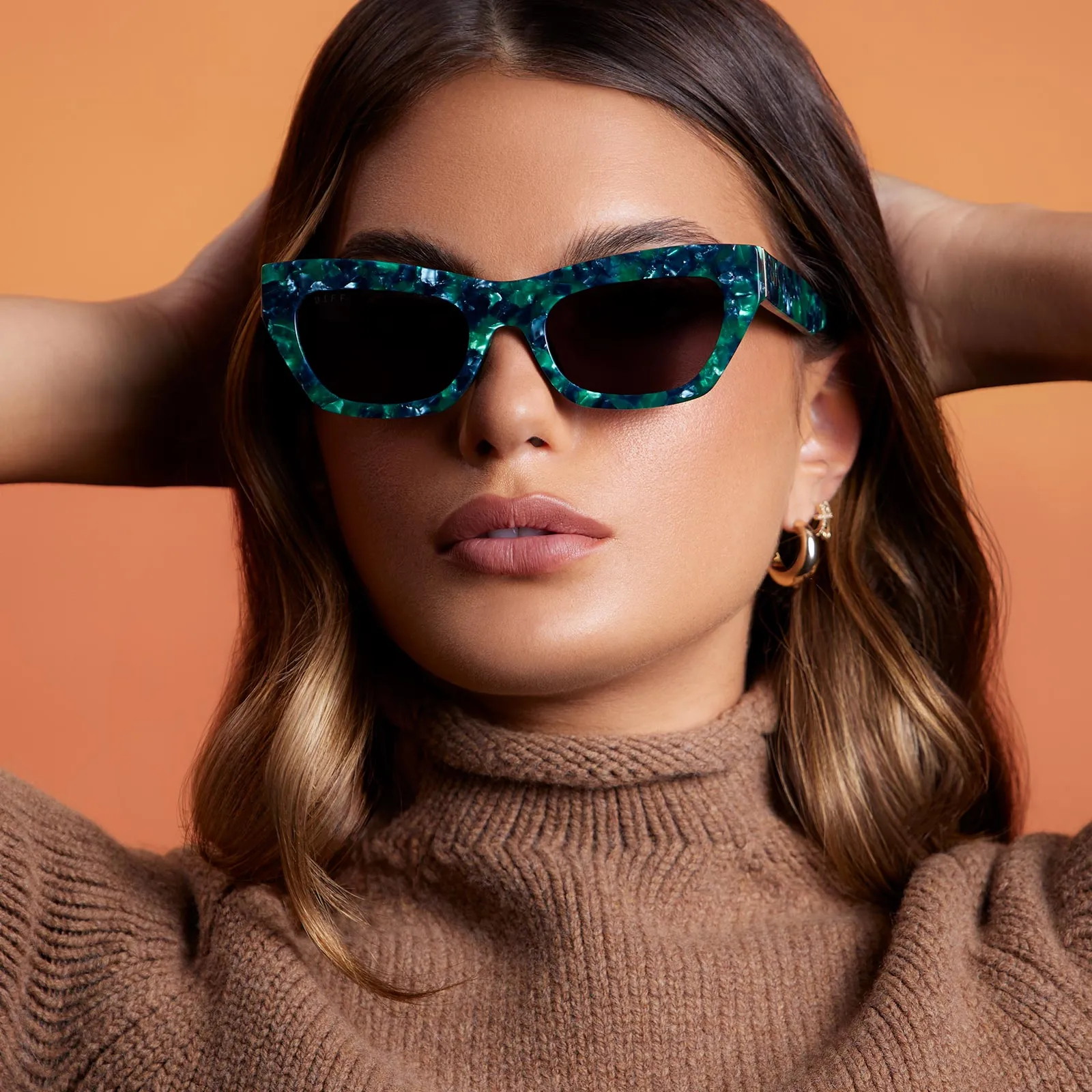 KATARINA - DARK IVY TORTOISE + GREY SUNGLASSES sold by Diff Eyewear product image thumbnail 5