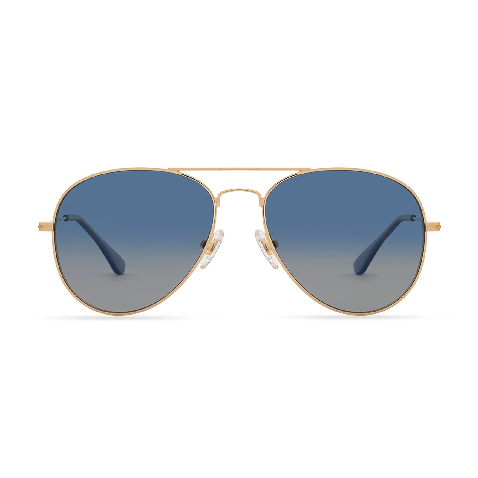CRUZ - GOLD + AEGEAN BLUE GRADIENT FLASH POLARIZED SUNGLASSES sold by Diff Eyewear