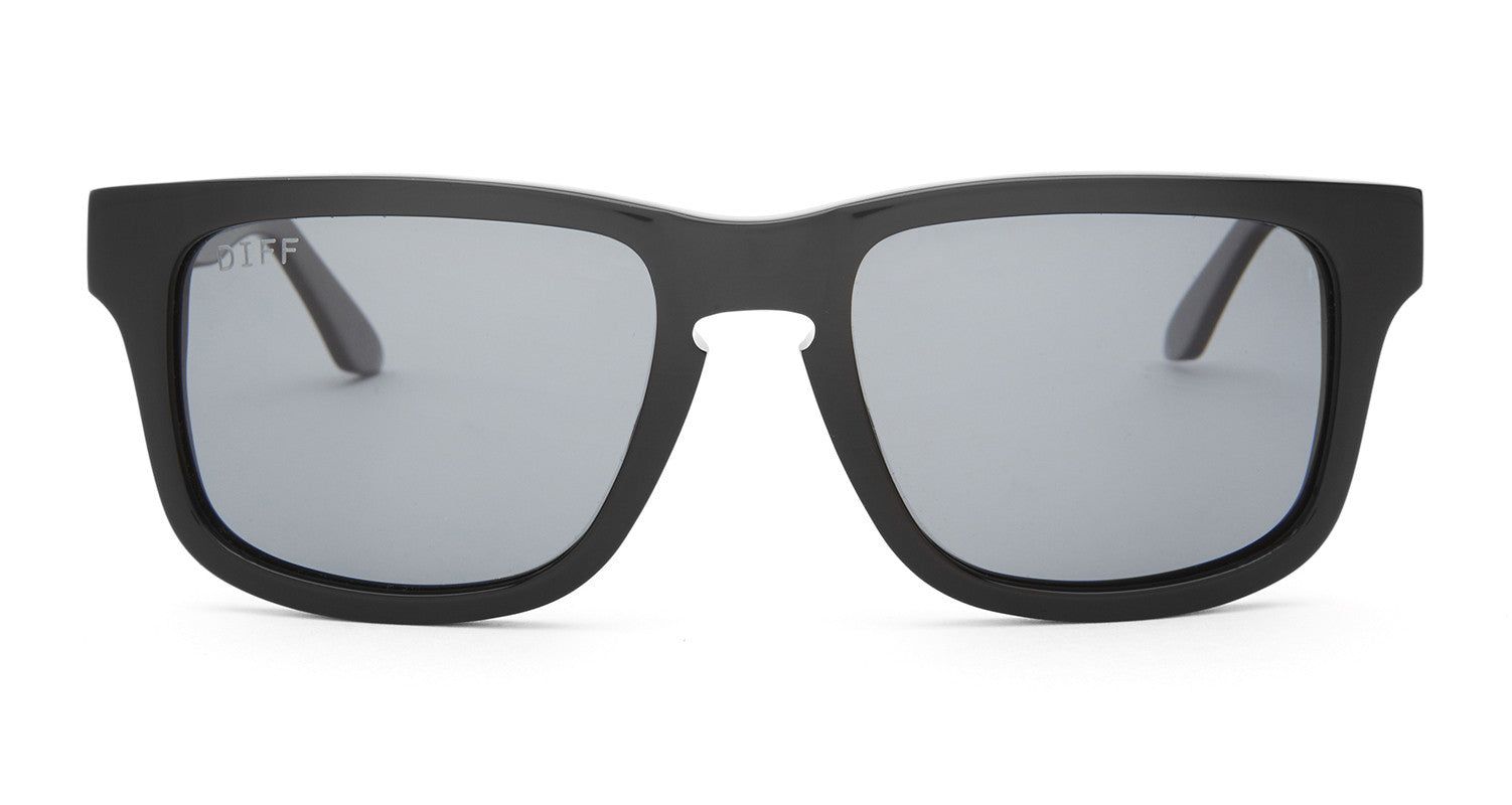 RILEY - BLACK FRAME - POLARIZED GREY LENS SUNGLASSES sold by Diff Eyewear