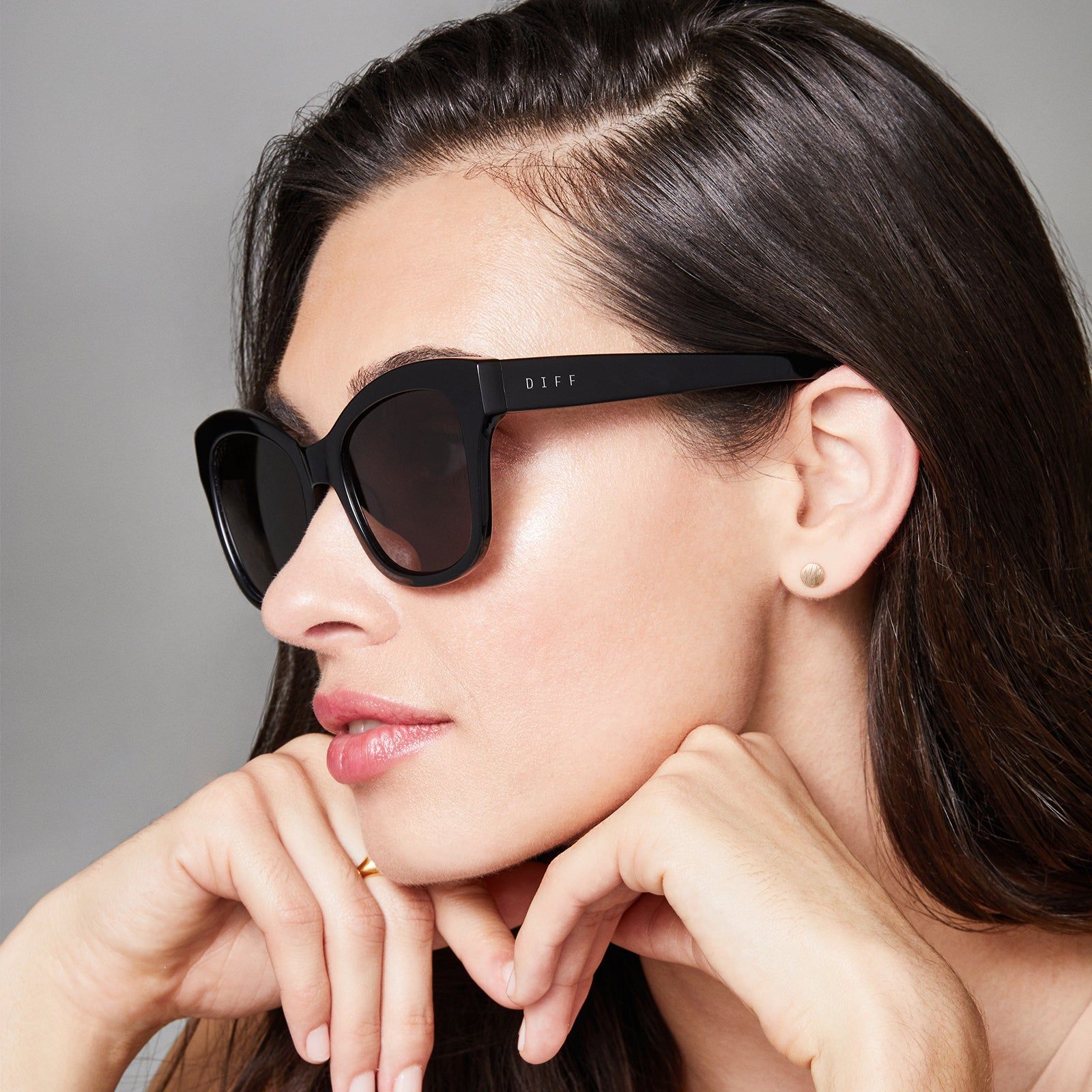 SKYLAR - BLACK + GREY + POLARIZED SUNGLASSES sold by Diff Eyewear product image thumbnail 4