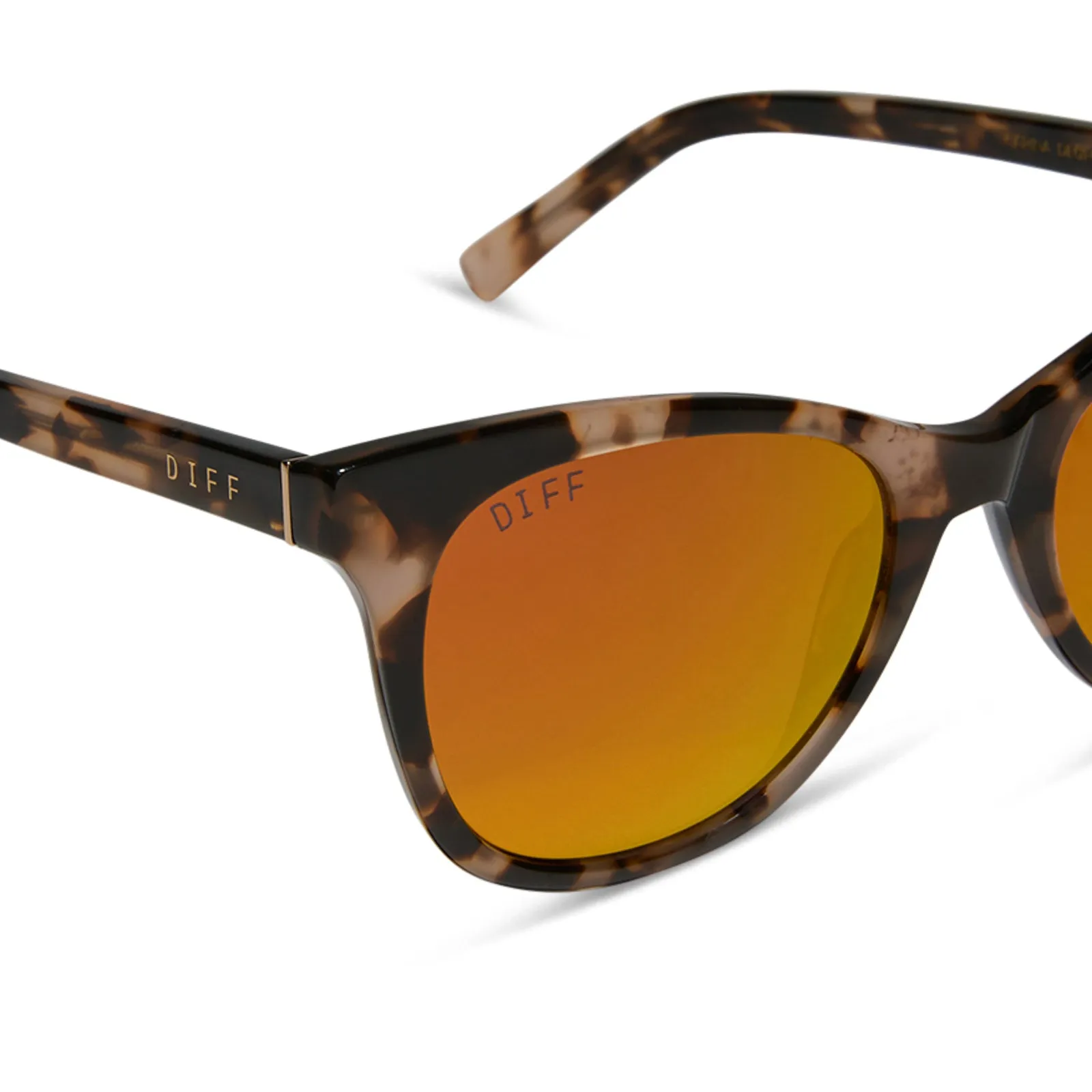 CARINA - HIMALAYAN TORTOISE + SUNSET MIRROR SUNGLASSES sold by Diff Eyewear product image thumbnail 4