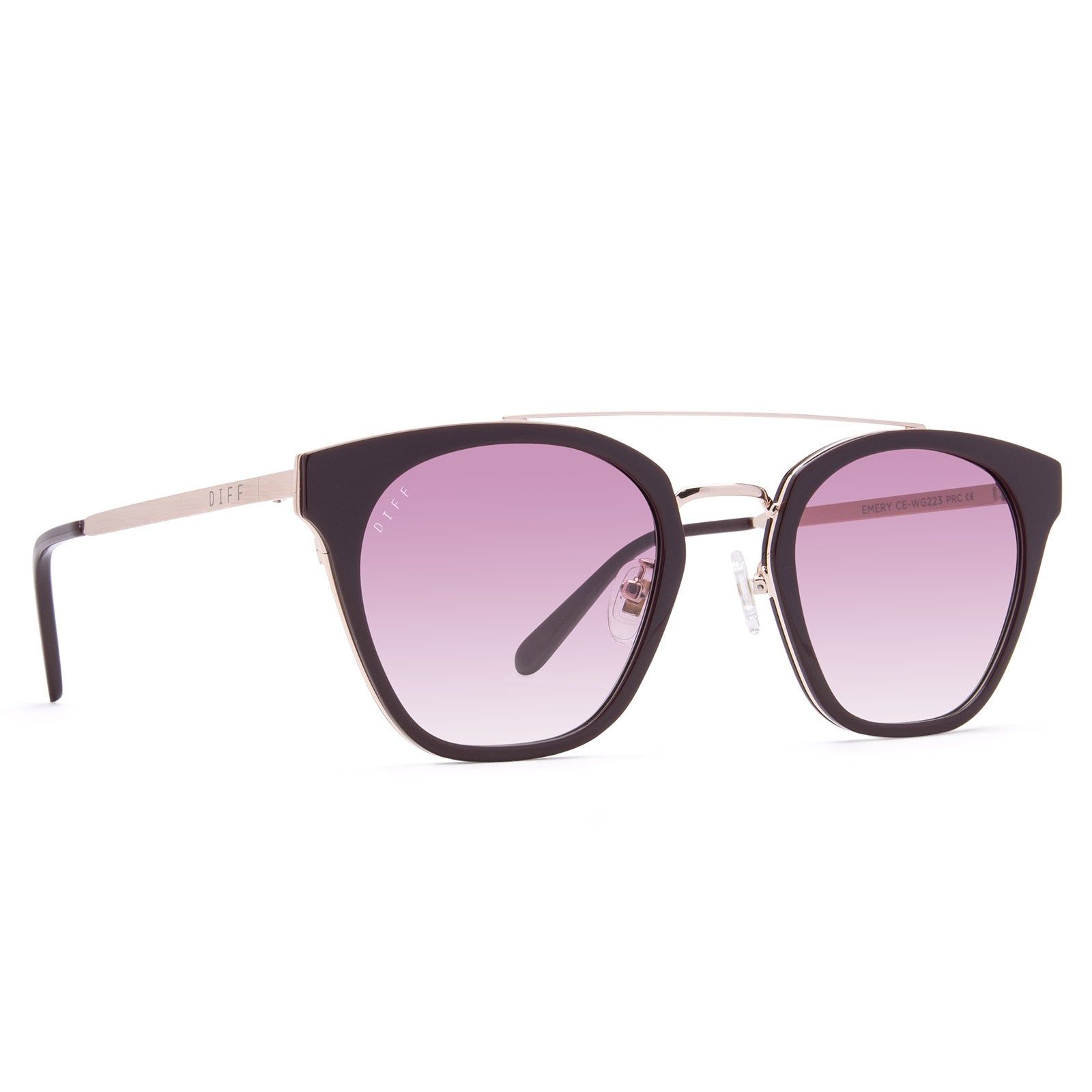 EMERY - CLARET + WINE GRADIENT SUNGLASSES sold by Diff Eyewear product image thumbnail 2