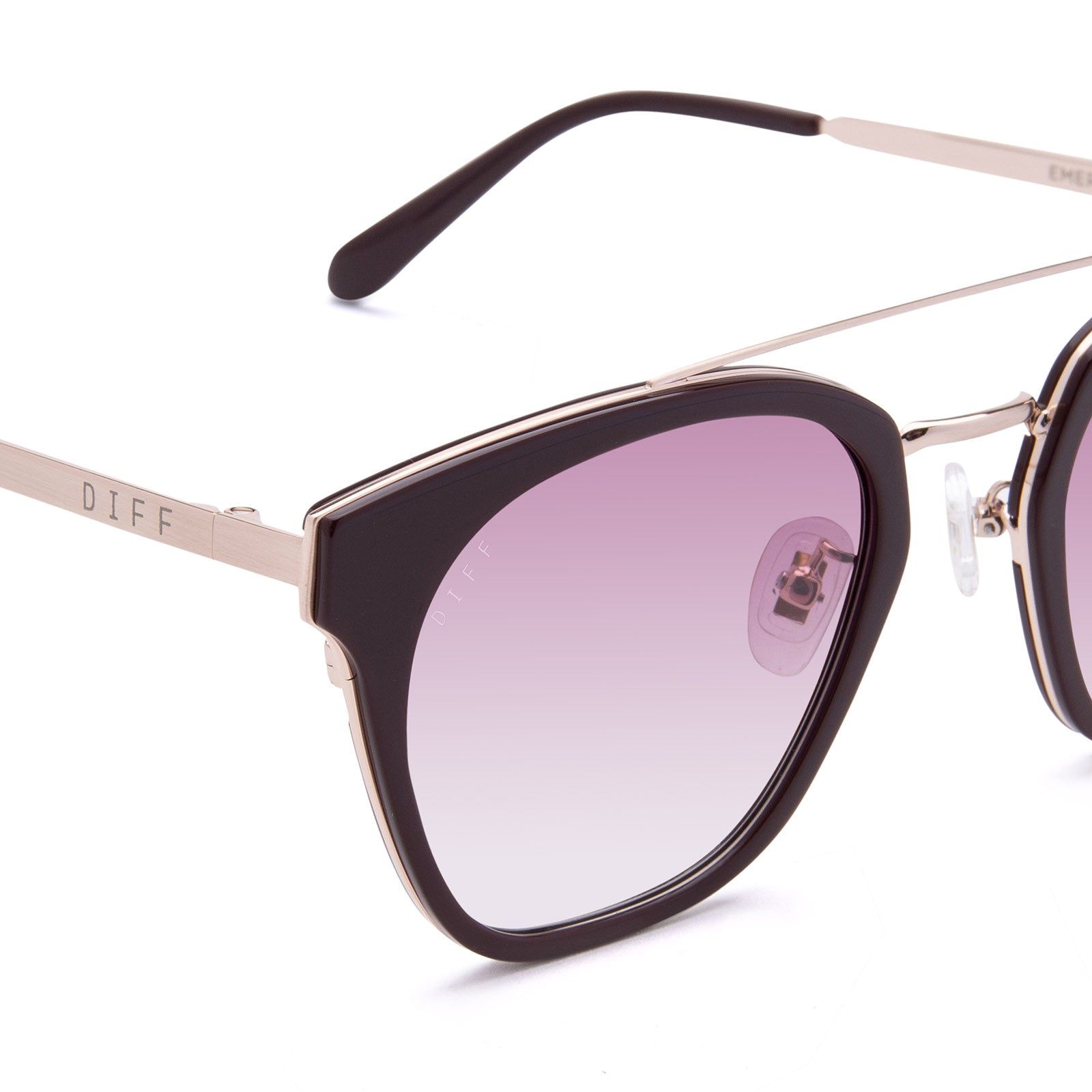 EMERY - CLARET + WINE GRADIENT SUNGLASSES sold by Diff Eyewear product image thumbnail 3
