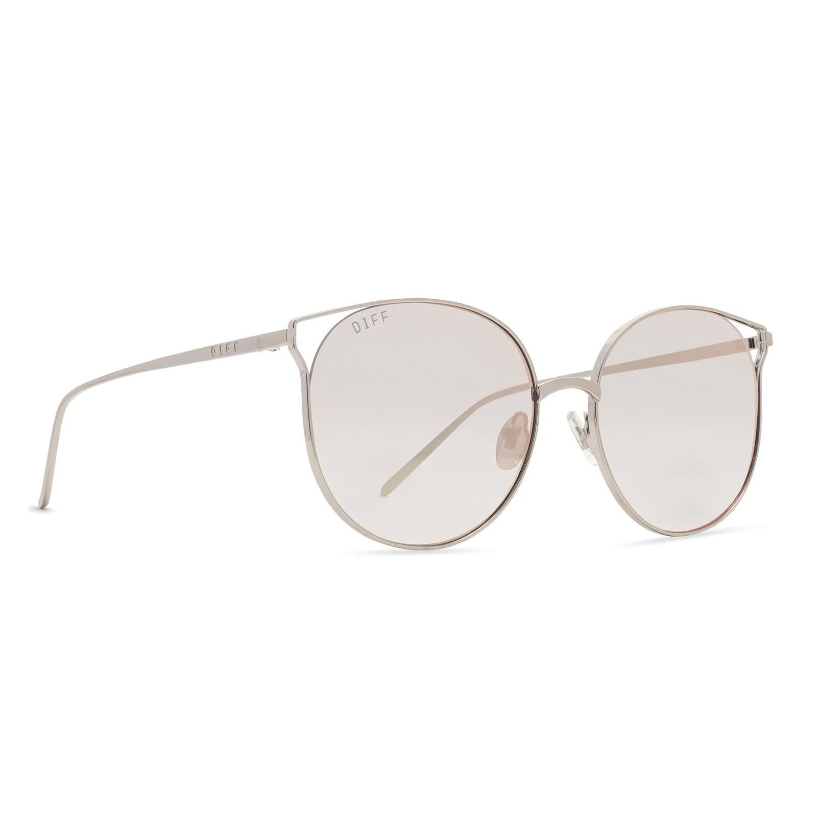RORY - SILVER + BEIGE MIRROR SUNGLASSES sold by Diff Eyewear product image thumbnail 2