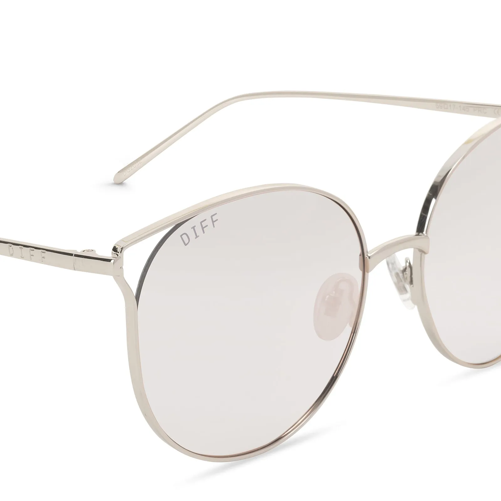 RORY - SILVER + BEIGE MIRROR SUNGLASSES sold by Diff Eyewear product image thumbnail 3
