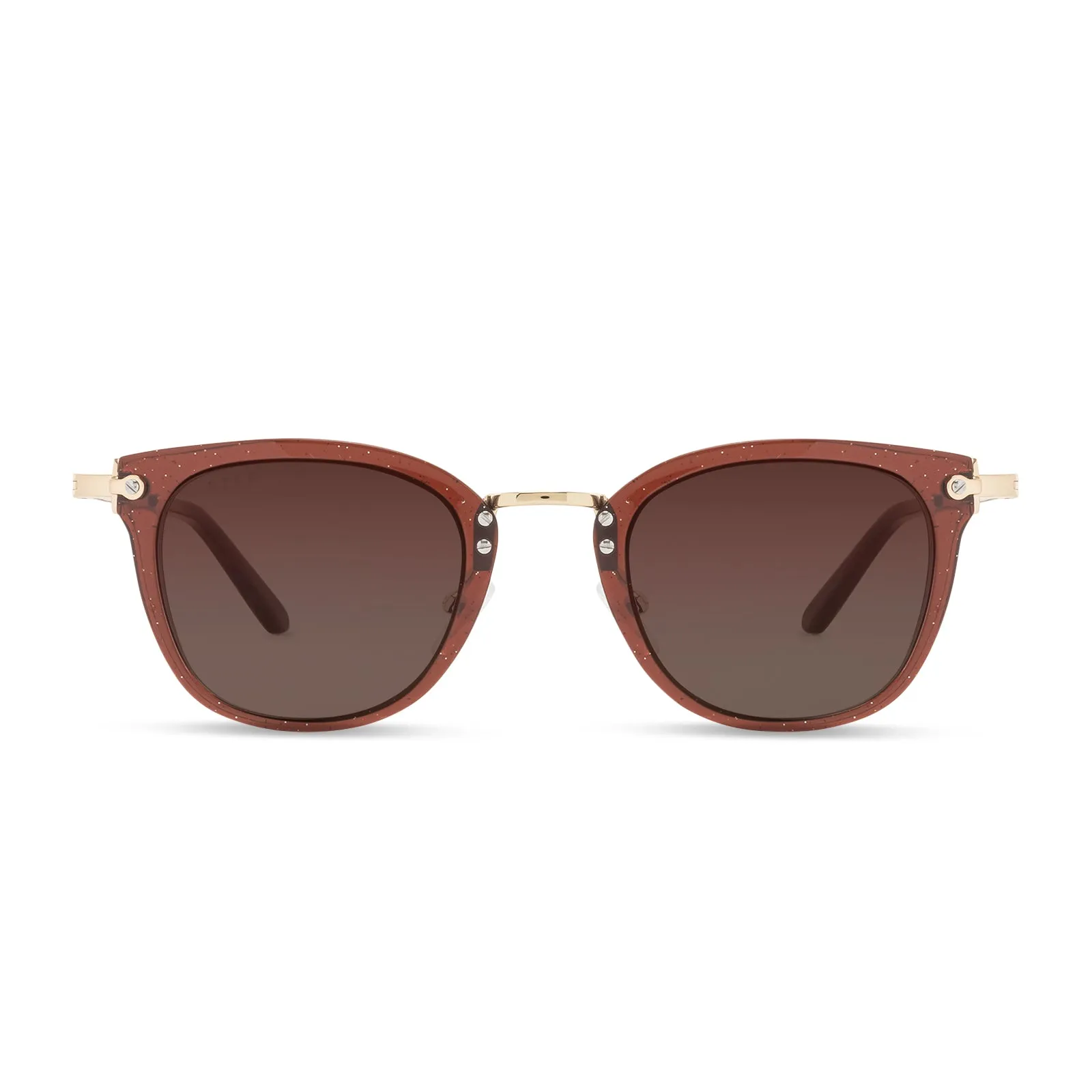 RUE - FESTIVE CHESTNUT + BROWN GRADIENT SUNGLASSES sold by Diff Eyewear